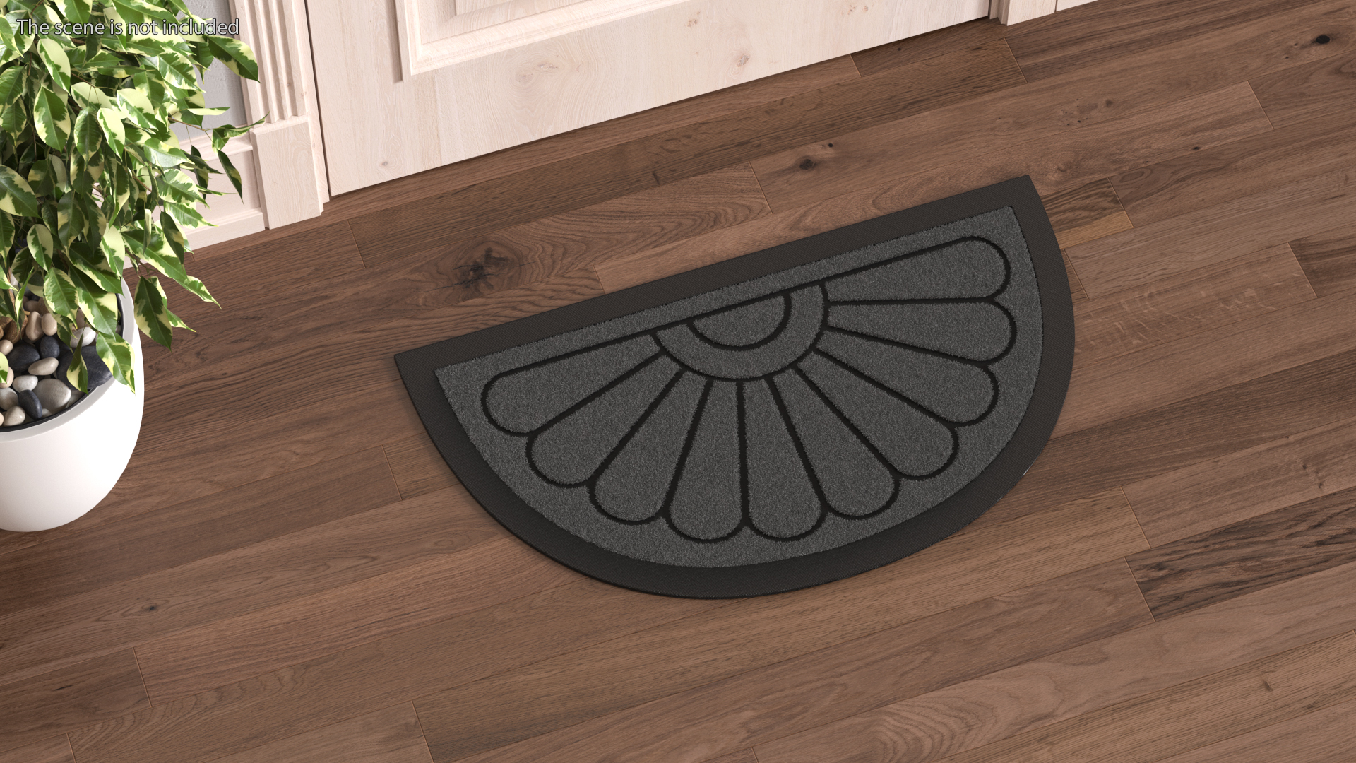 Grey Arched Door Mat Fur 3D model