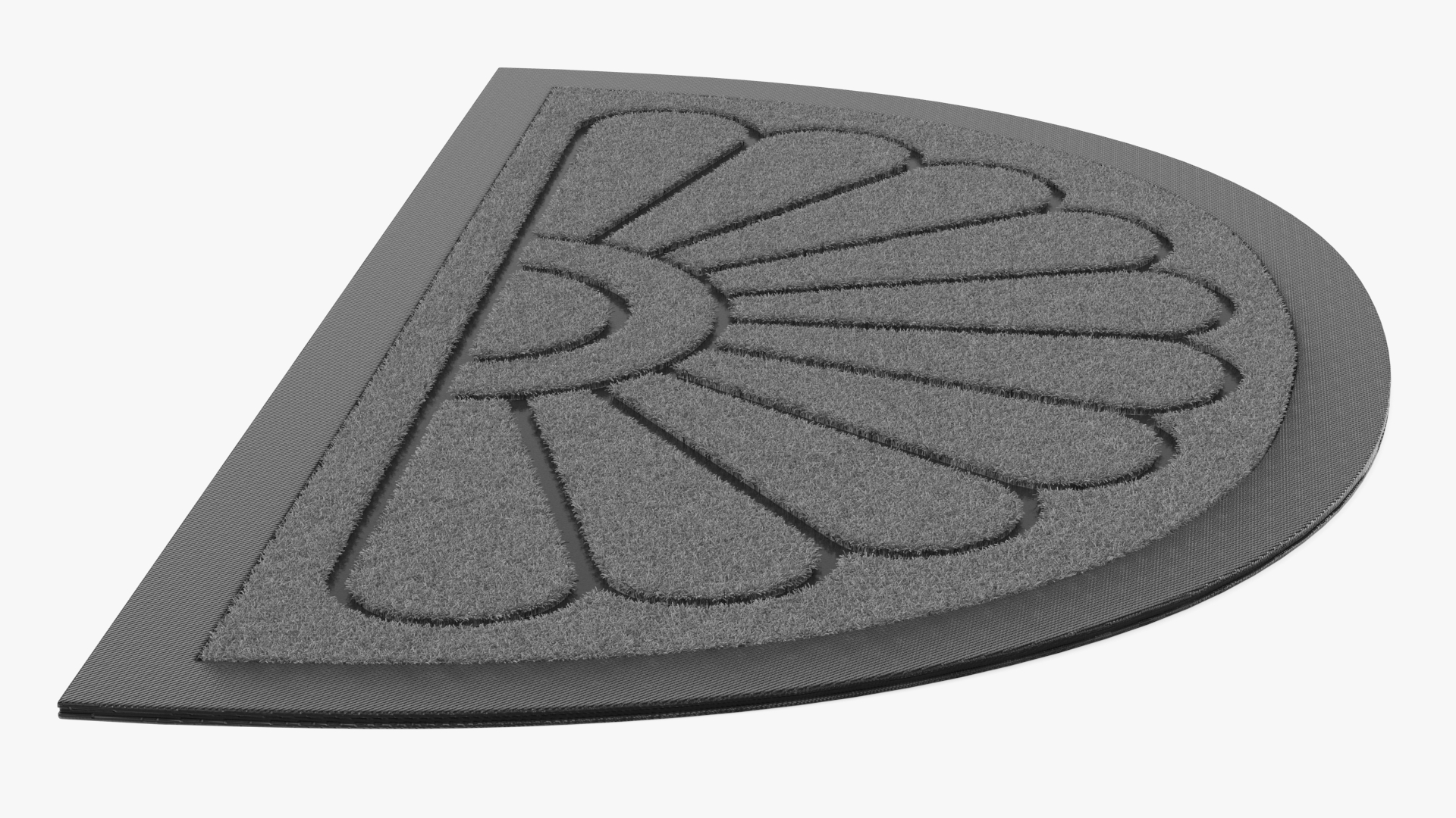 Grey Arched Door Mat Fur 3D model