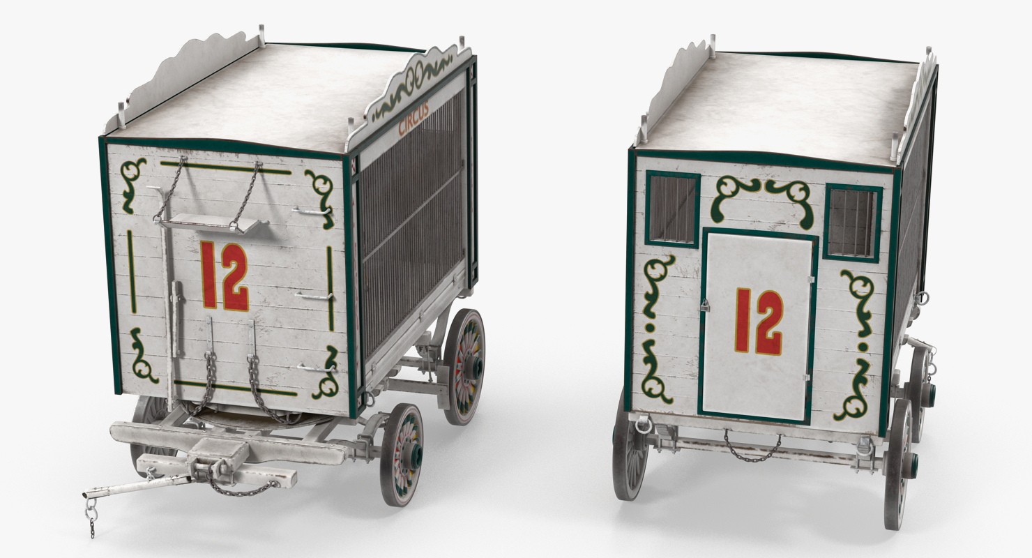 3D Tiger in Circus Wagon