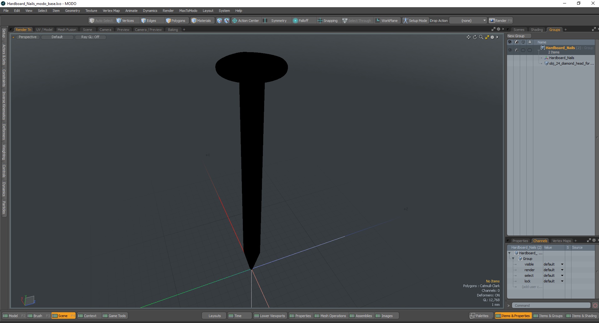 3D model Hardboard Nails