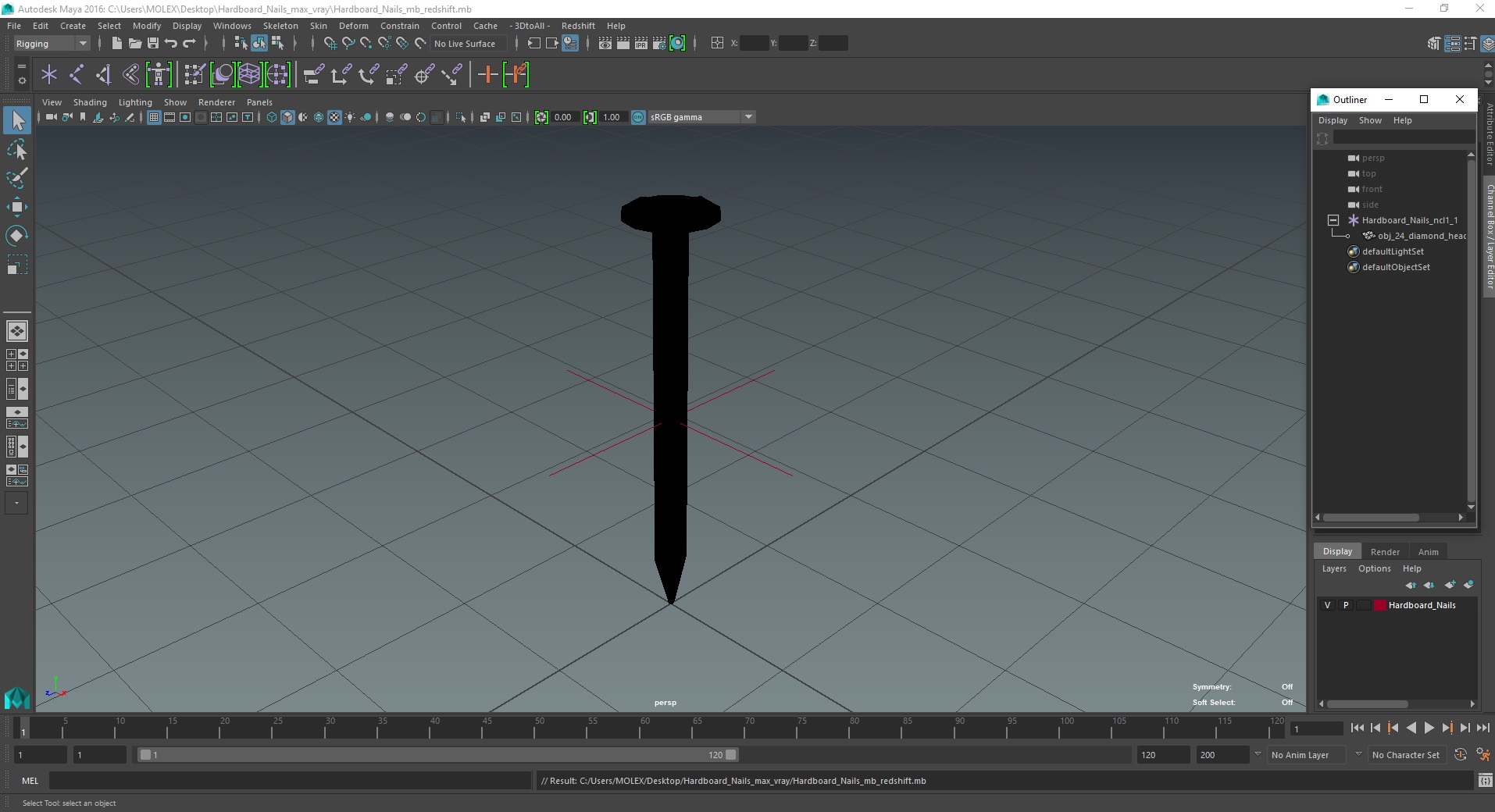 3D model Hardboard Nails