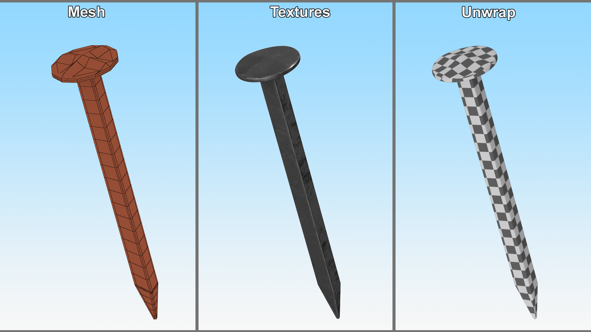 3D model Hardboard Nails