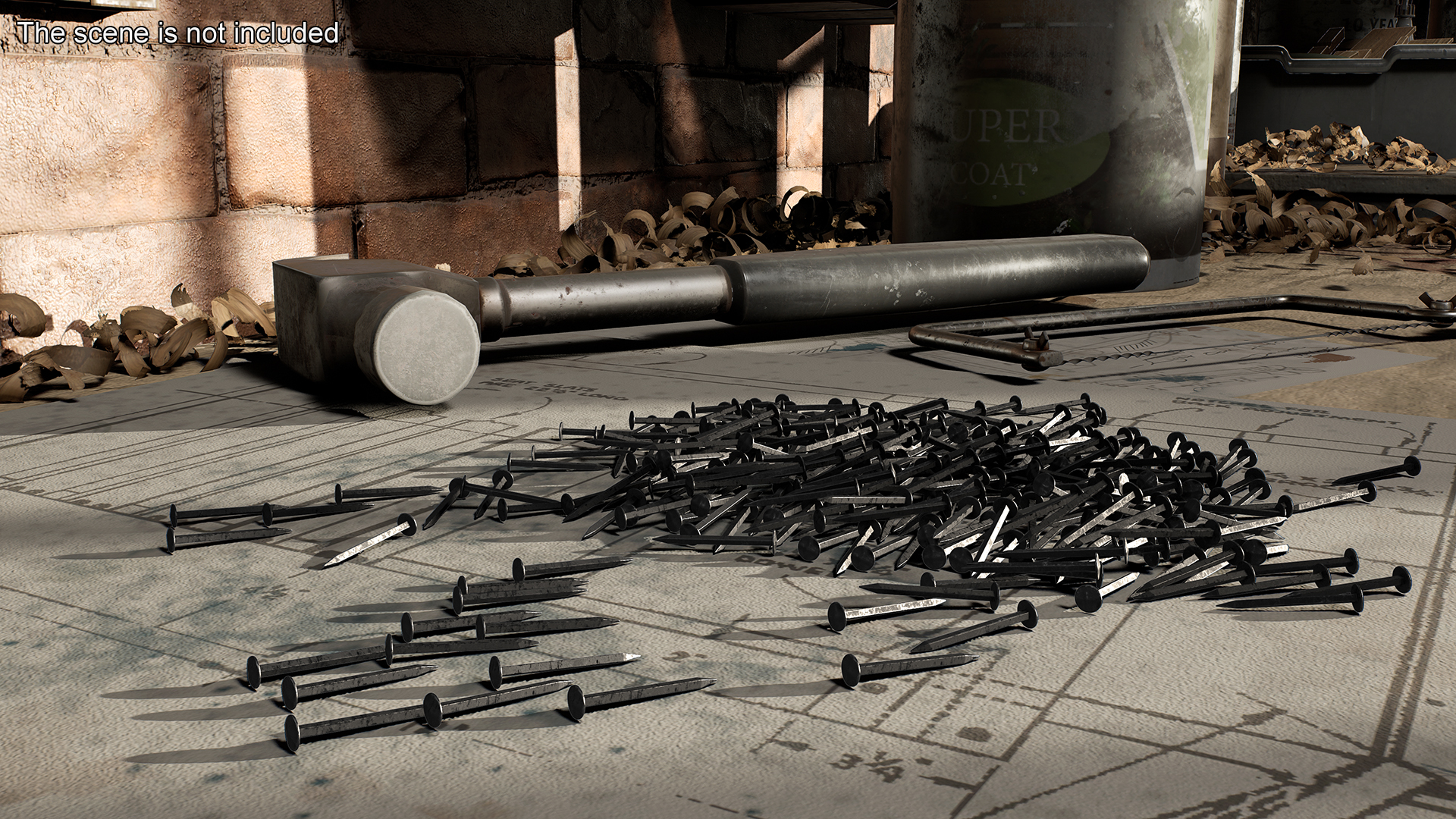 3D model Hardboard Nails