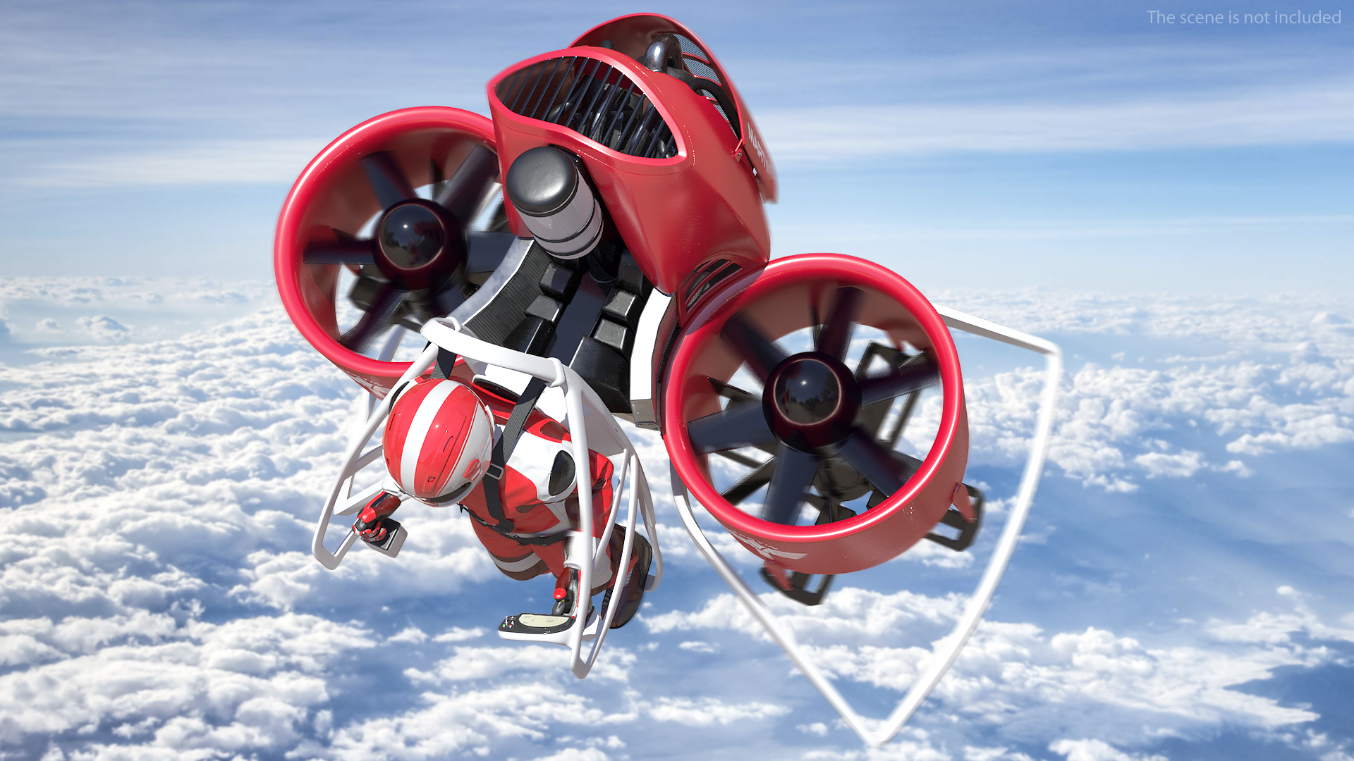 3D model Martin JetPack With Pilot