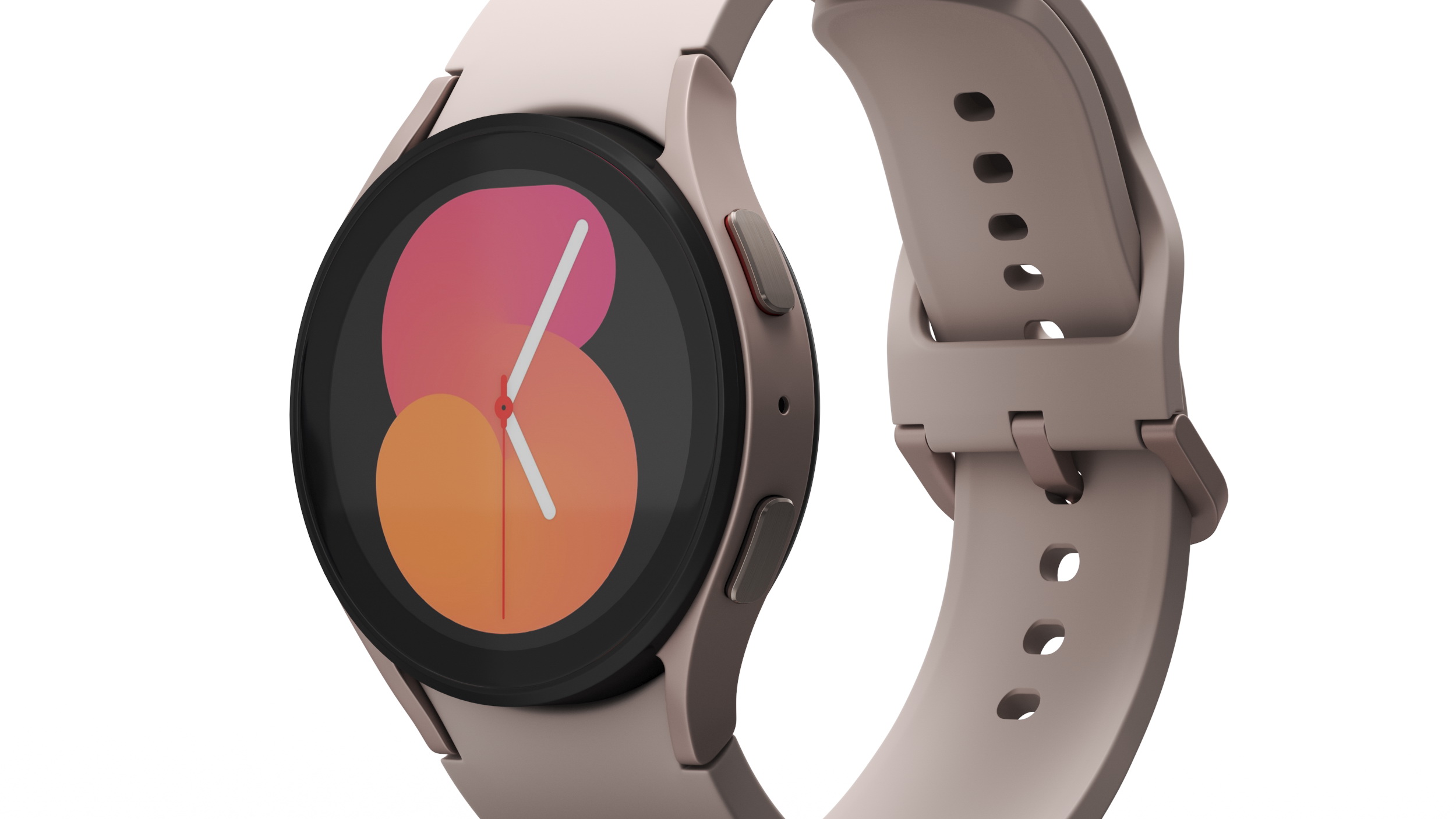 3D Pink Gold Samsung Galaxy Watch 5 small 40mm model