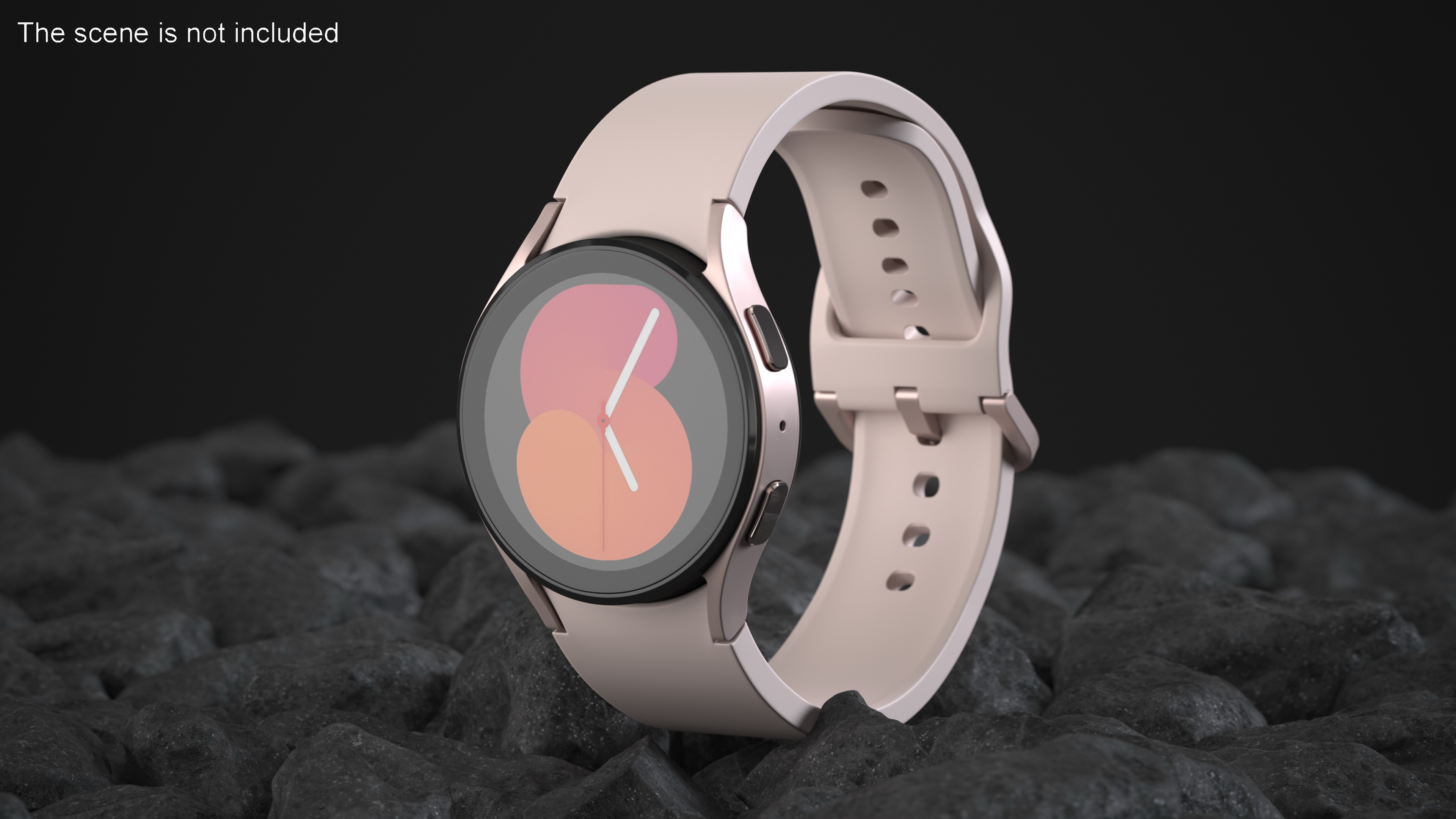 3D Pink Gold Samsung Galaxy Watch 5 small 40mm model