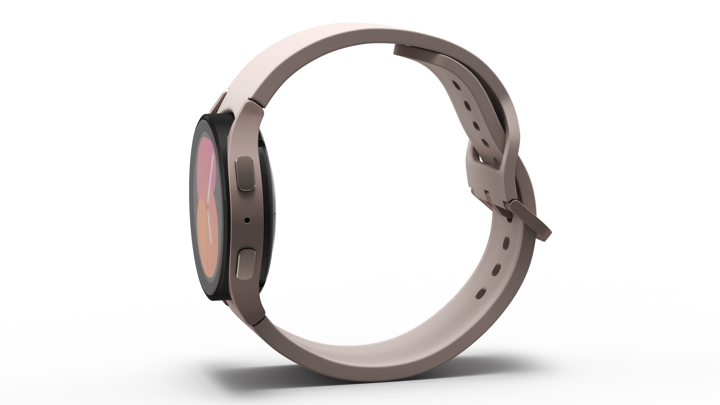 3D Pink Gold Samsung Galaxy Watch 5 small 40mm model