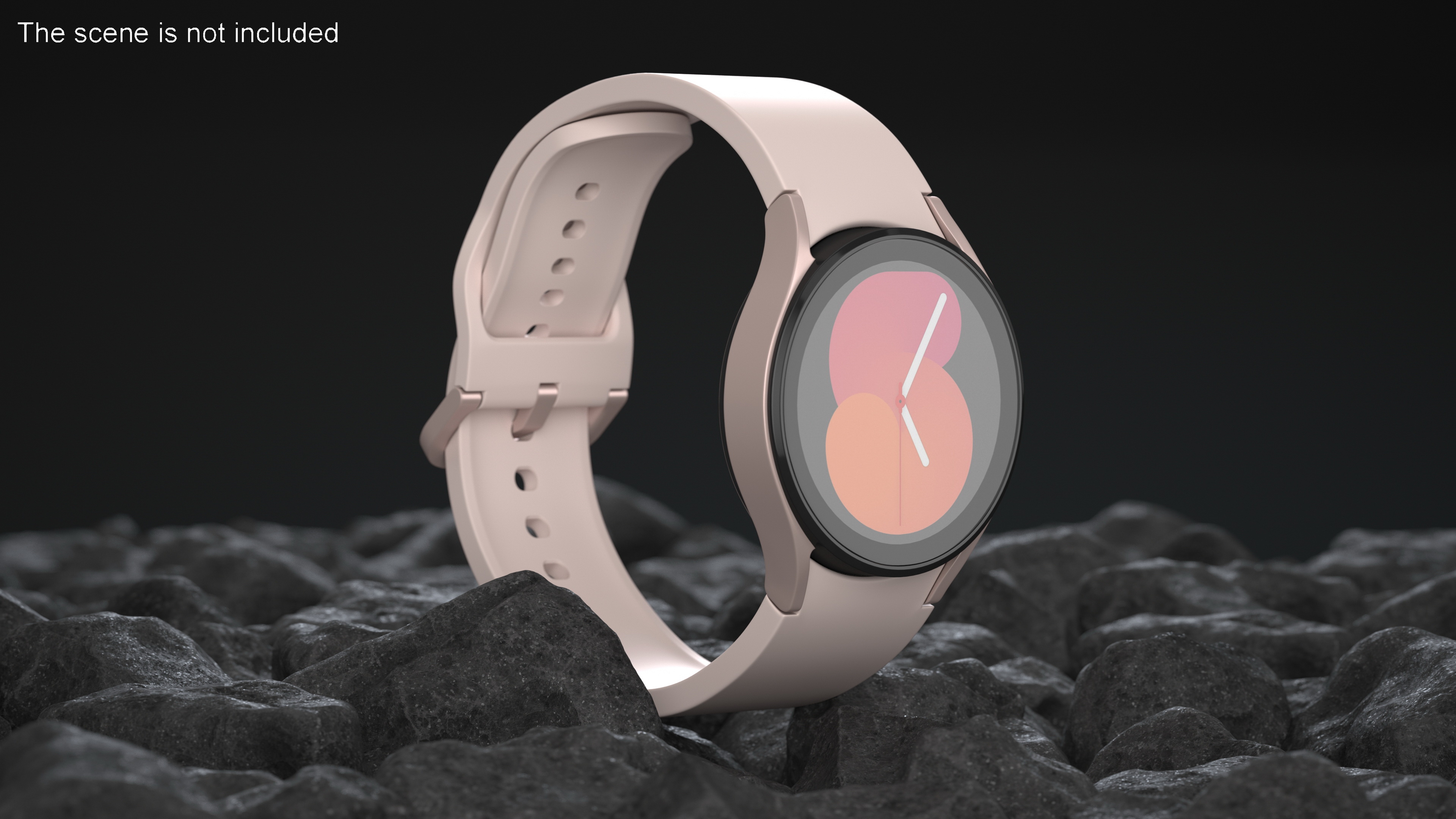 3D Pink Gold Samsung Galaxy Watch 5 small 40mm model