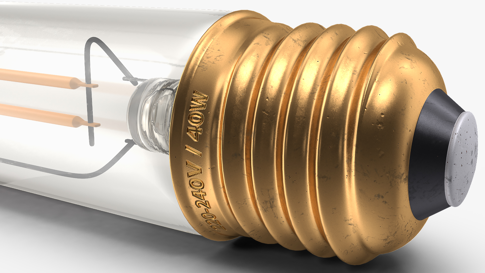 3D model T30 LED Vintage Edison Bulb Old Filament Lamp