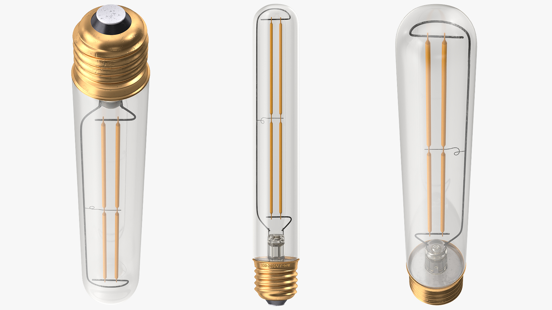 3D model T30 LED Vintage Edison Bulb Old Filament Lamp