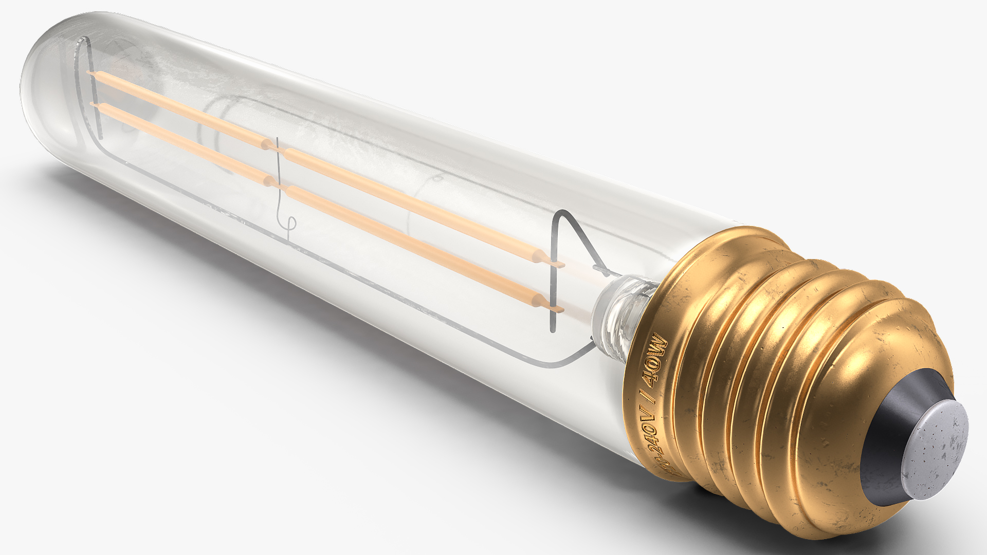 3D model T30 LED Vintage Edison Bulb Old Filament Lamp