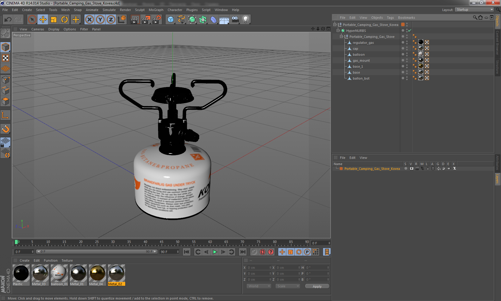 Portable Camping Gas Stove Kovea 3D