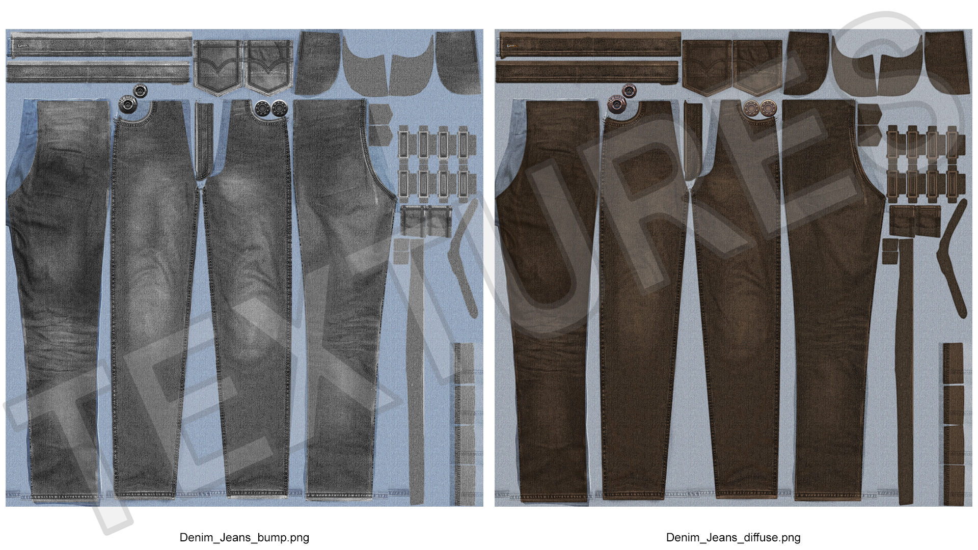 3D Denim Jeans