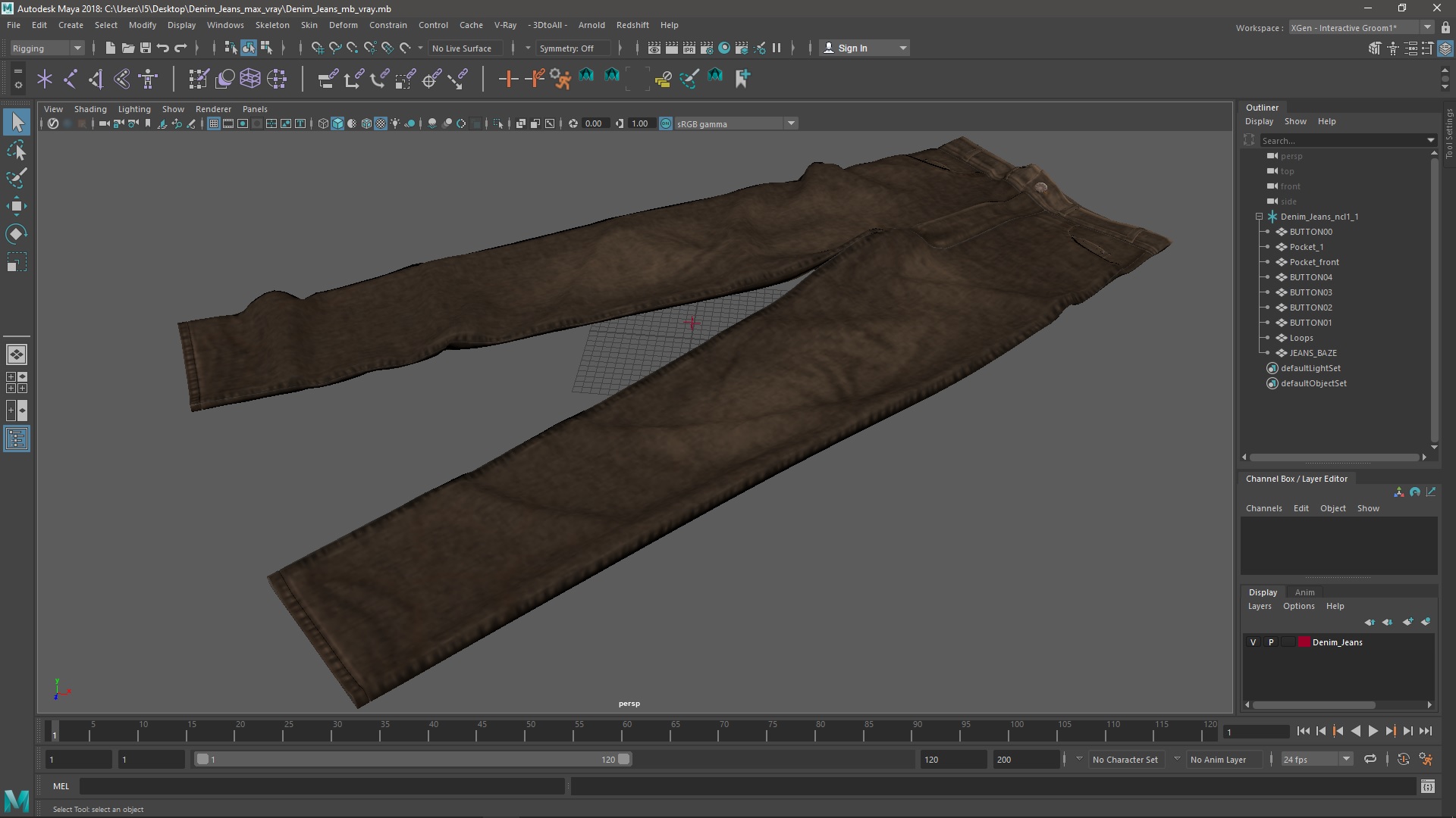 3D Denim Jeans