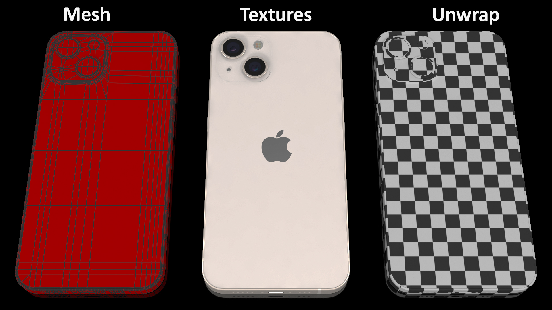 3D model Starlight Apple iPhone 13