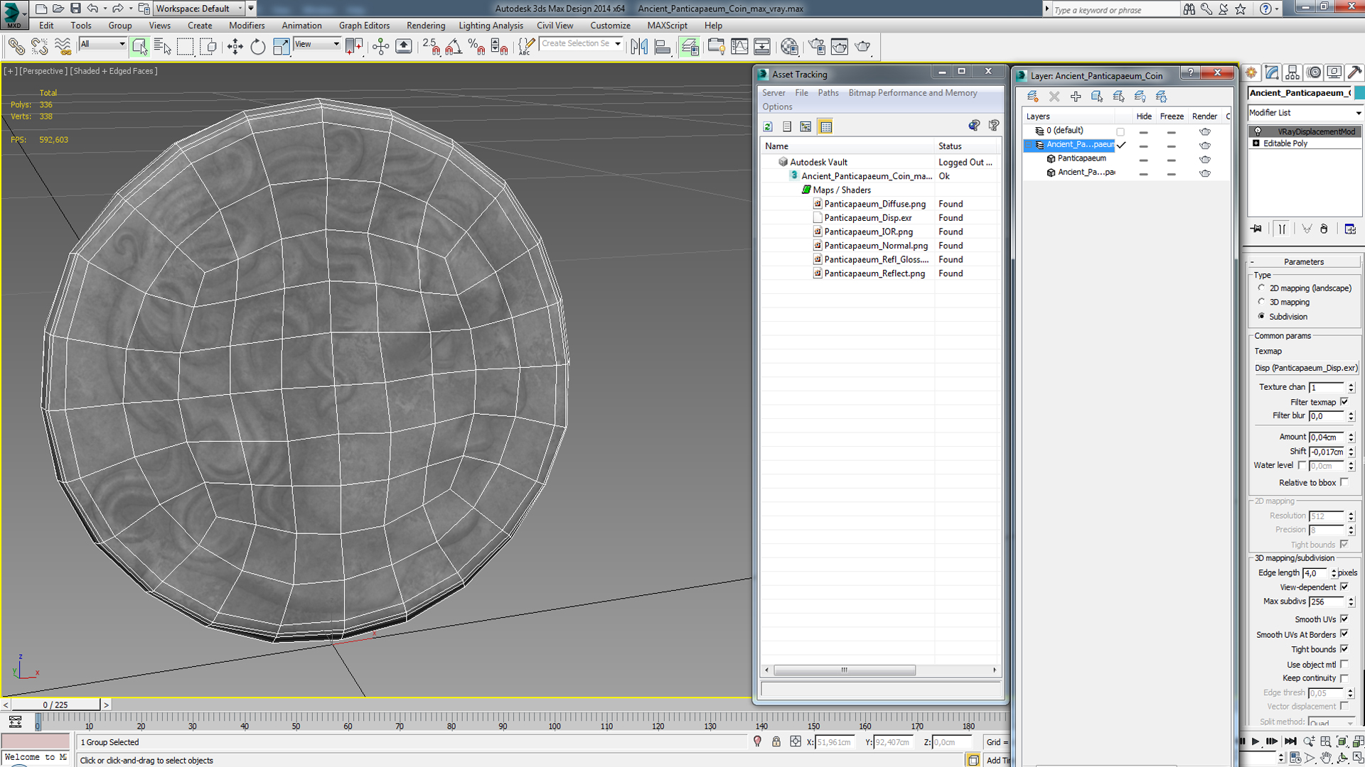 3D model Ancient Panticapaeum Coin