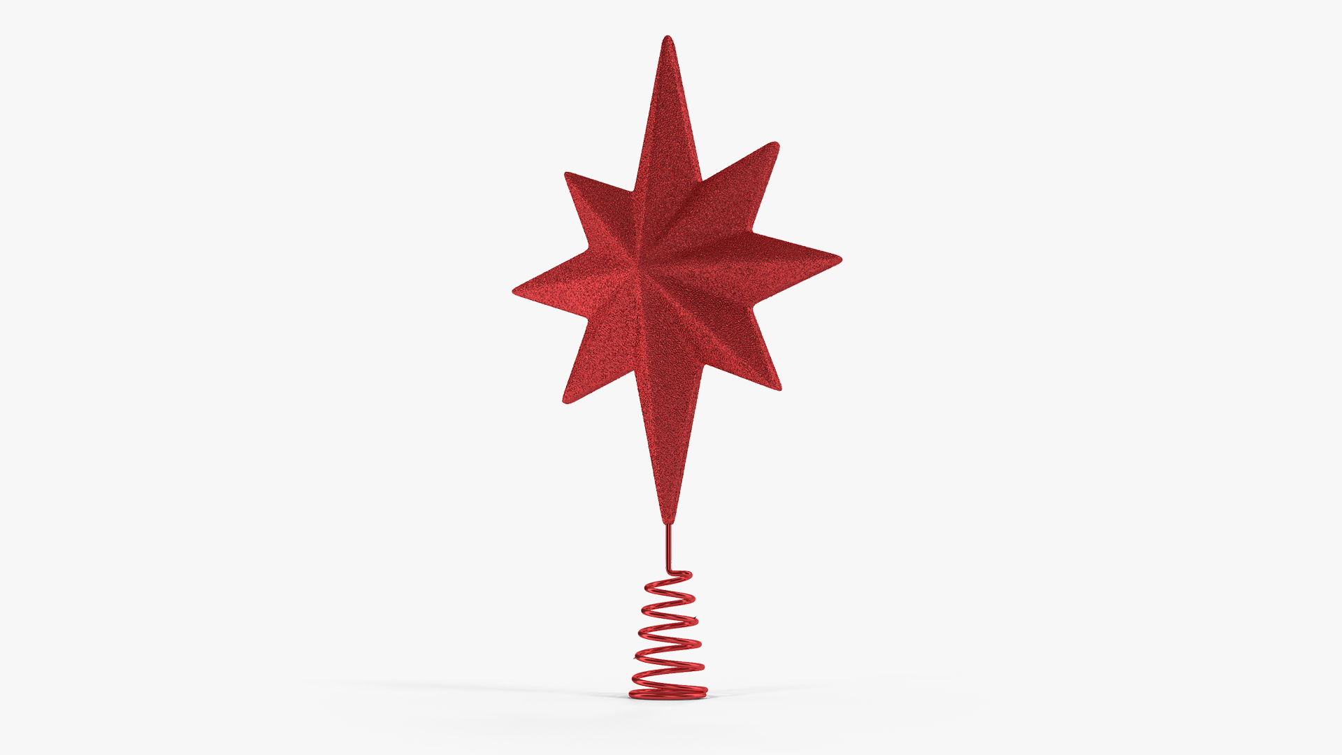 3D Holiday Red Star Christmas Tree Topper model