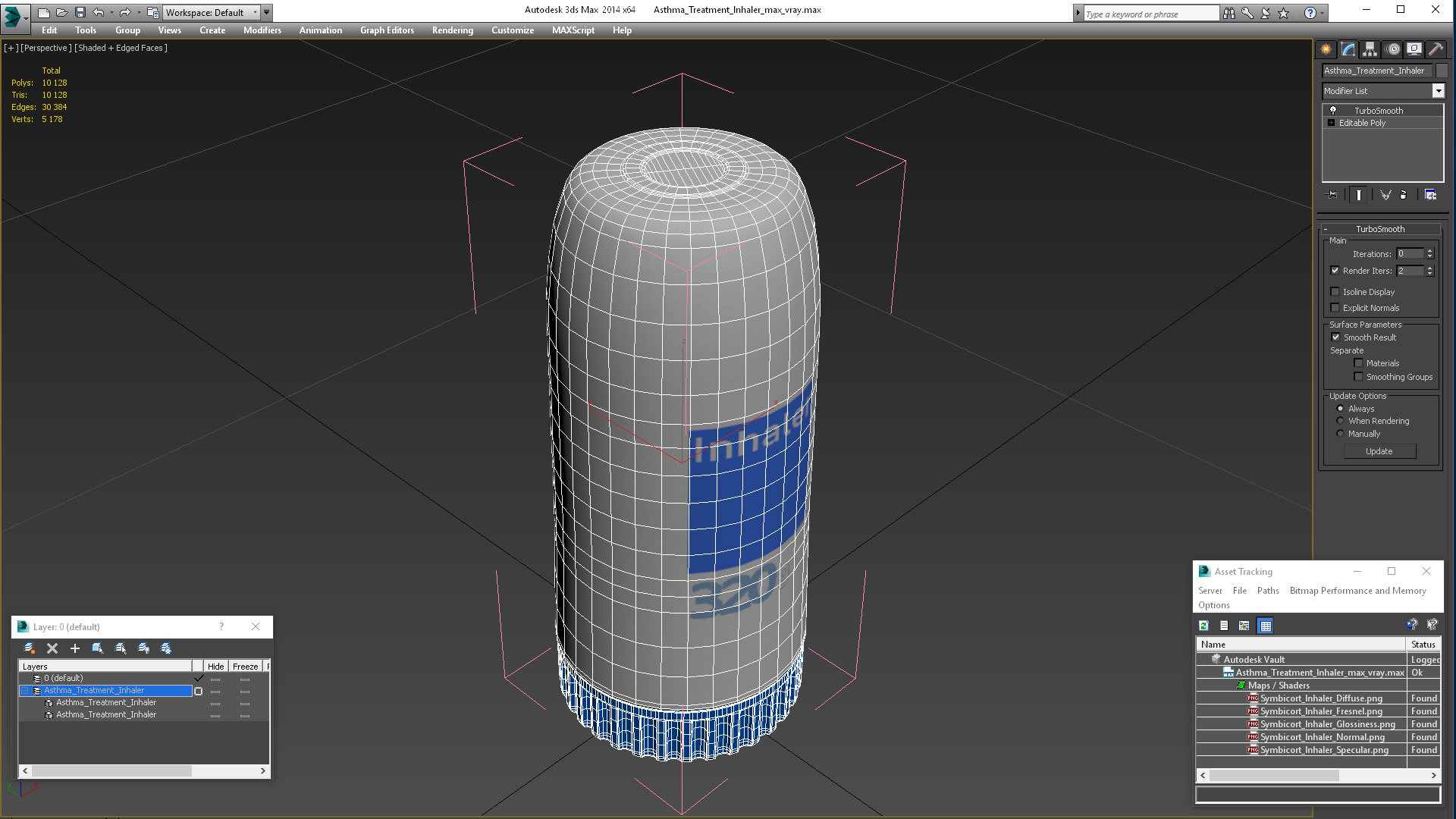Asthma Treatment Inhaler 3D model