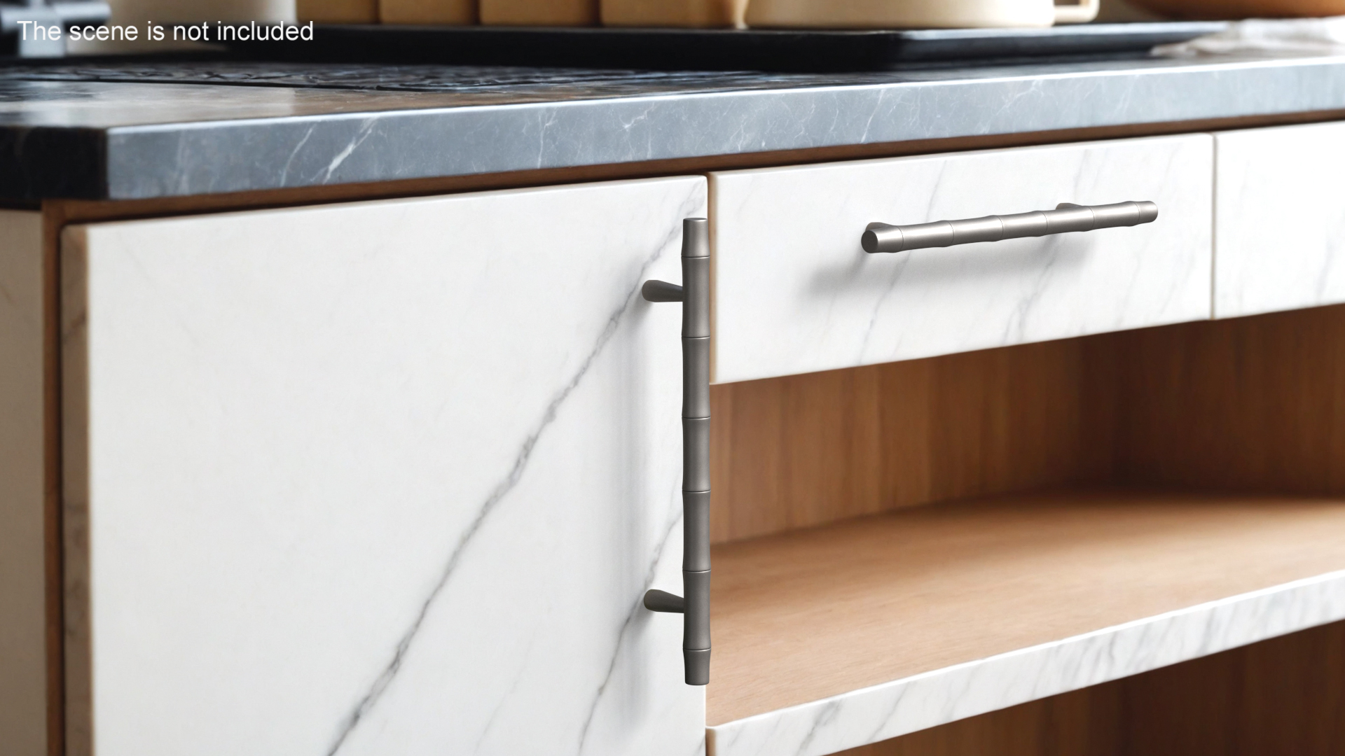 Kitchen Cabinet Handle T-Bar Designed Silver 3D model