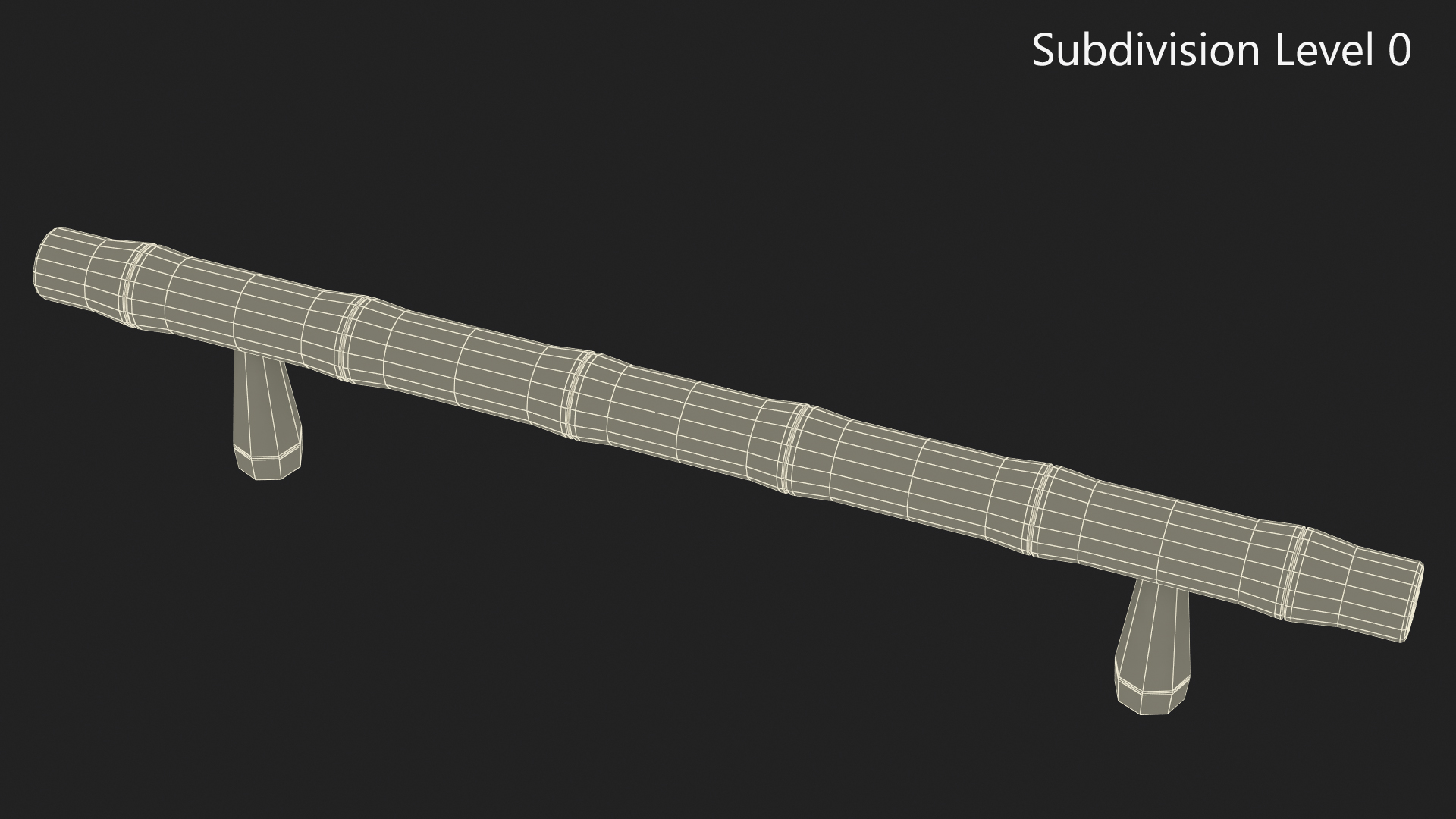 Kitchen Cabinet Handle T-Bar Designed Silver 3D model