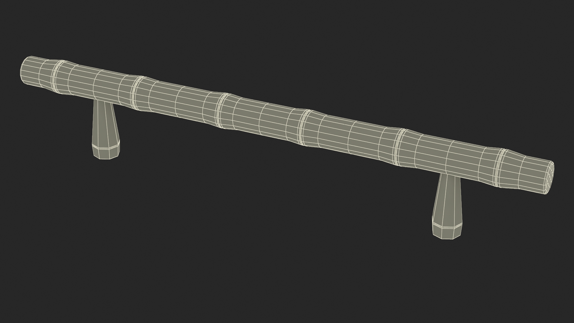 Kitchen Cabinet Handle T-Bar Designed Silver 3D model