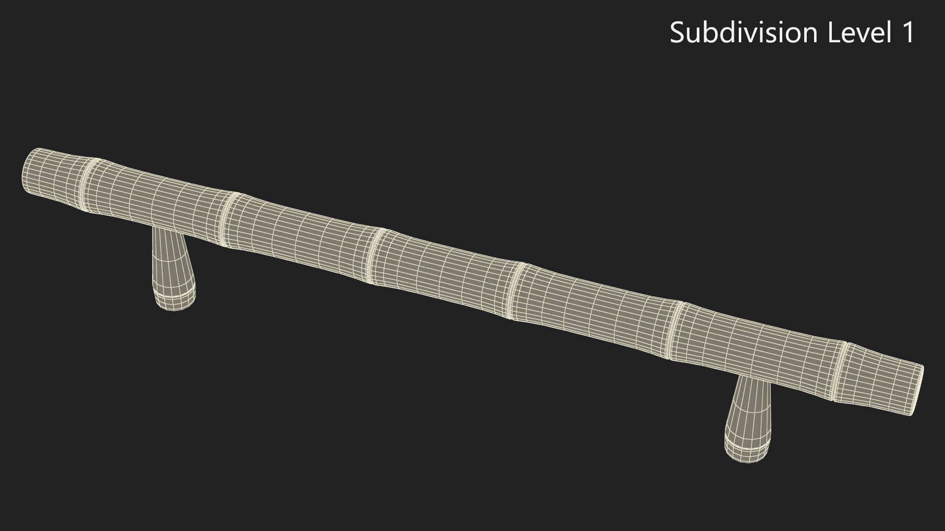 Kitchen Cabinet Handle T-Bar Designed Silver 3D model