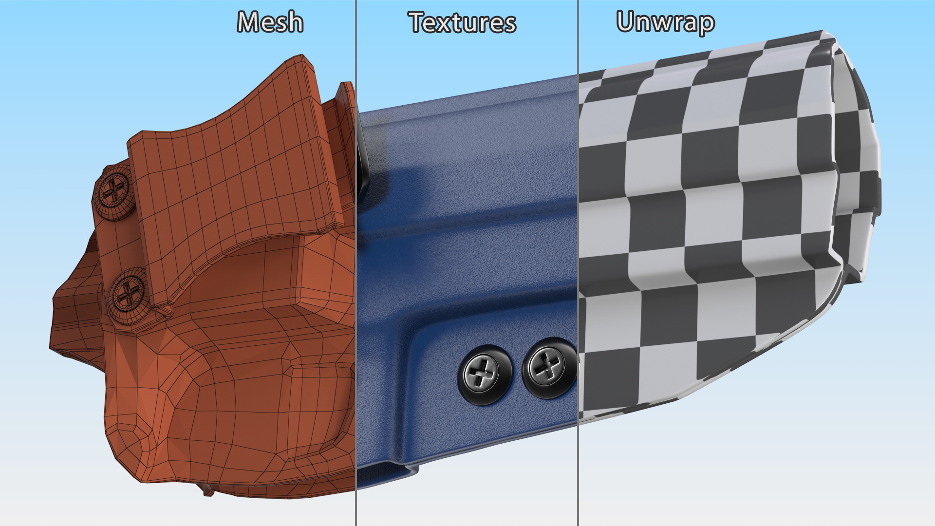 3D Holster Beretta Kydex Blue