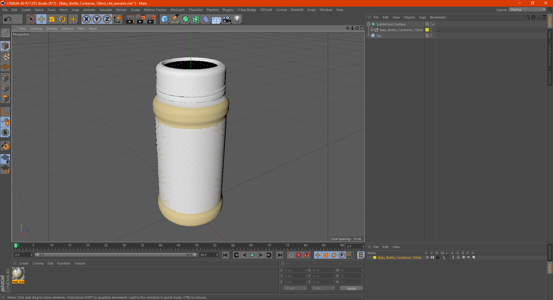 Baby Bottle Container 100ml 3D