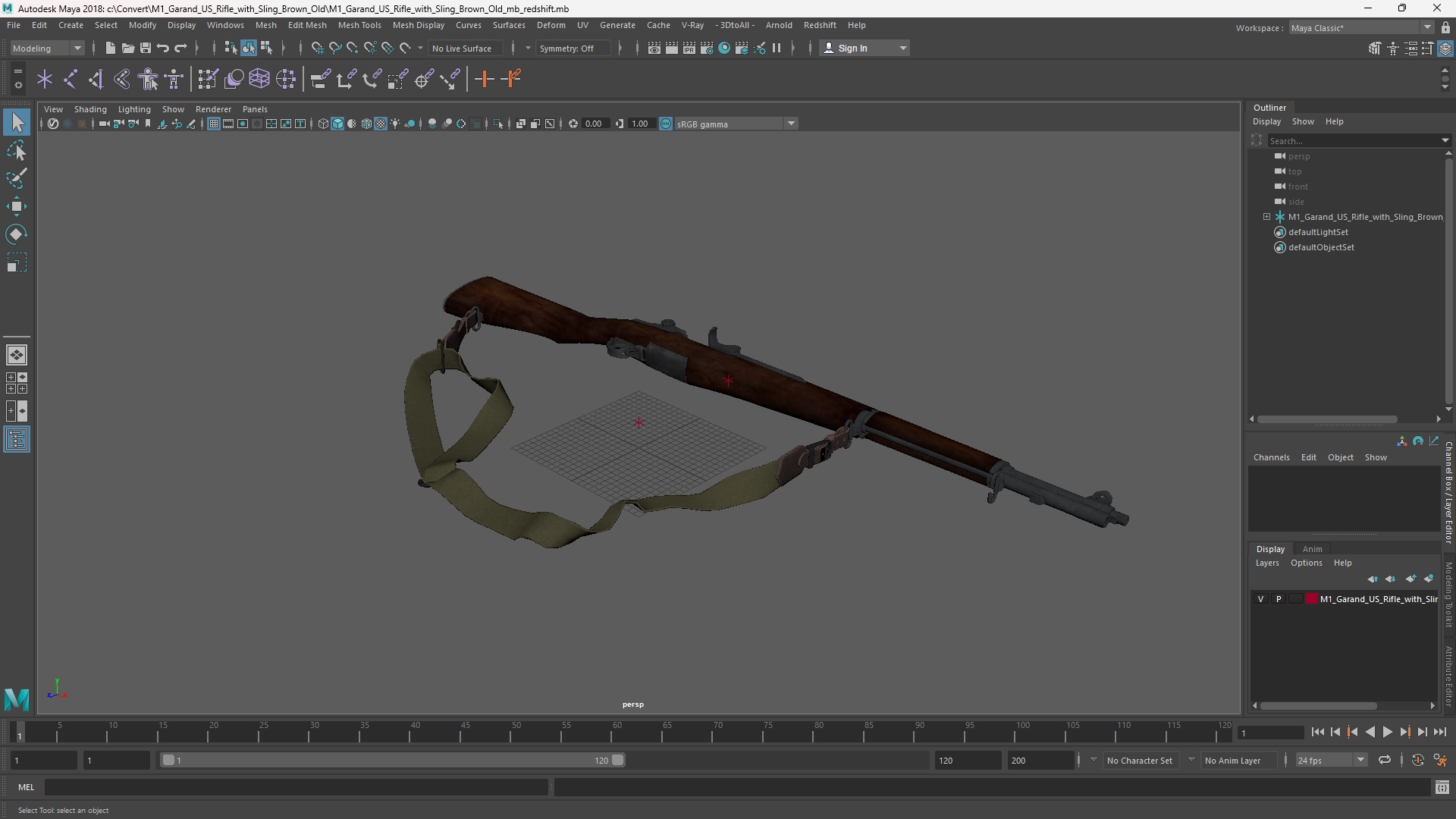 M1 Garand US Rifle with Sling Brown Old - view 11