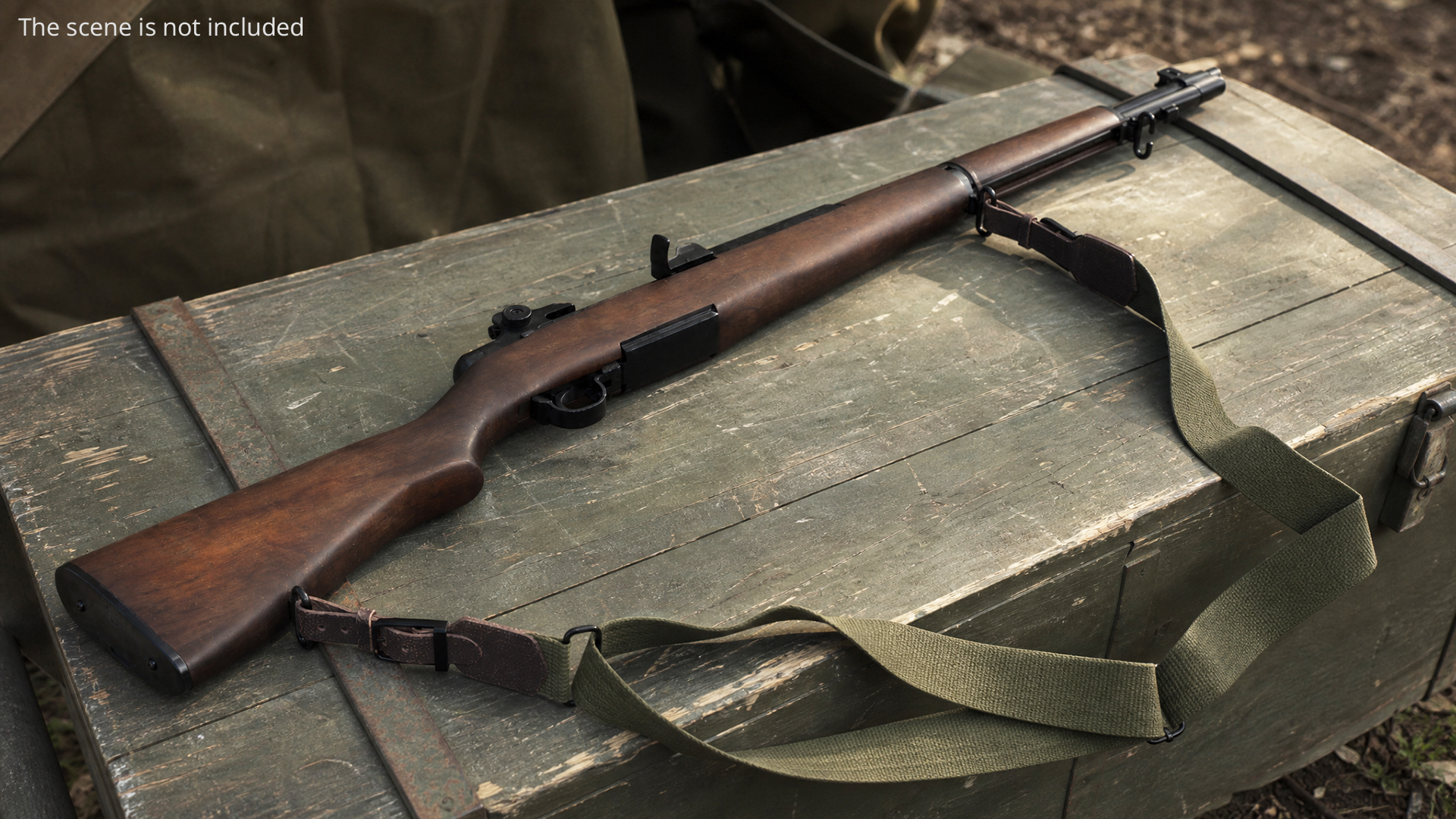 M1 Garand US Rifle with Sling Brown Old - view 4