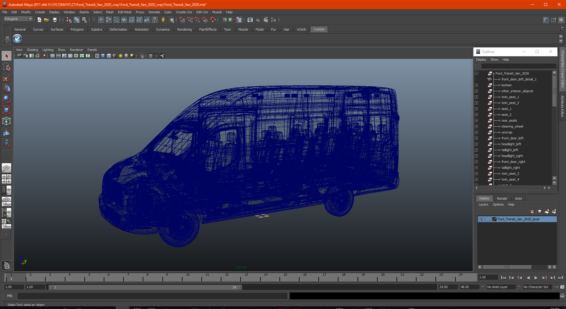 3D Ford Transit Van 2020