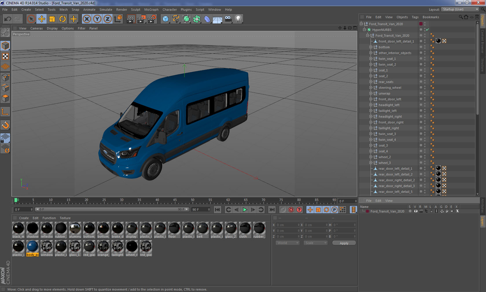 3D Ford Transit Van 2020