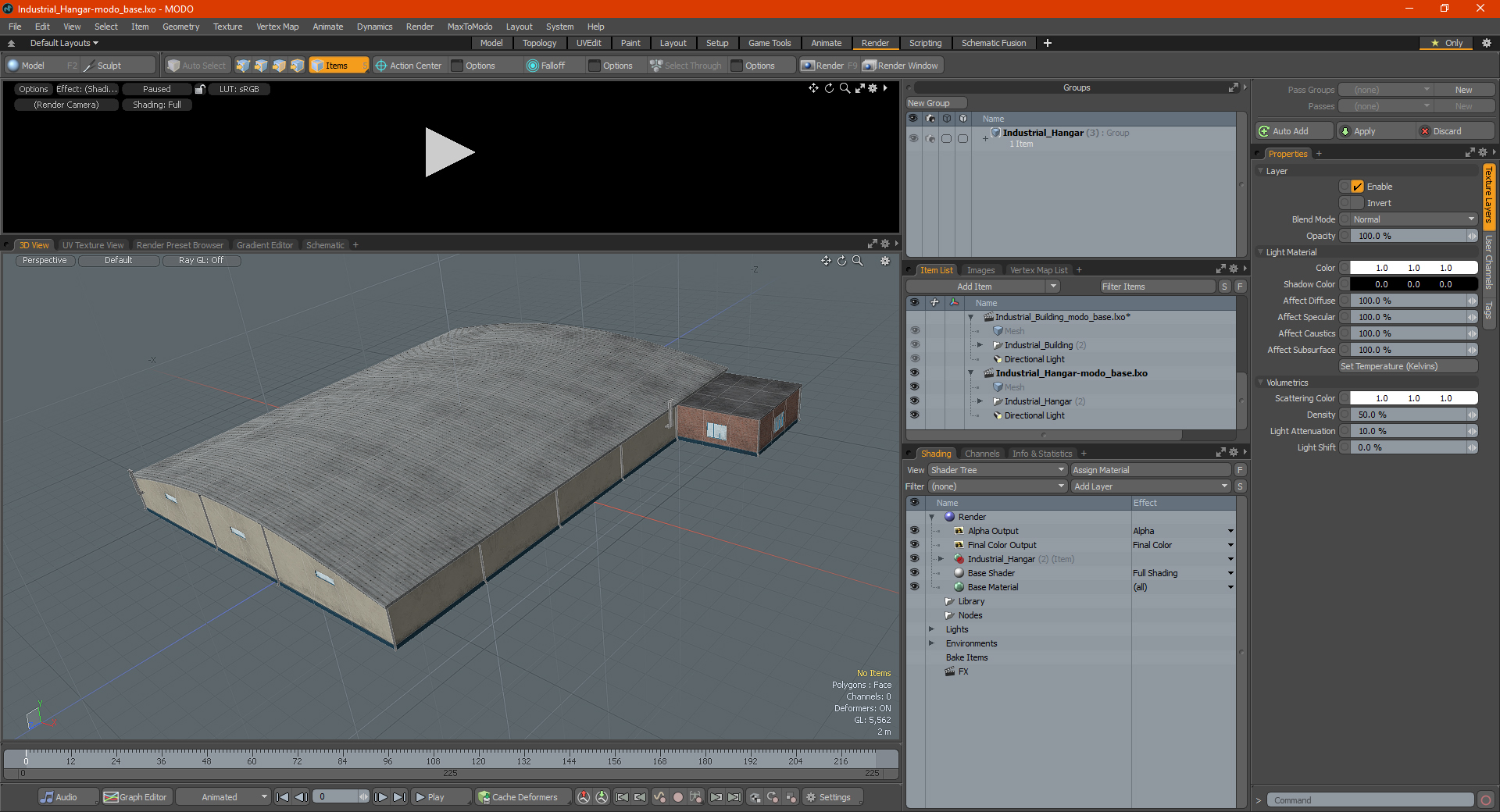 Industrial Hangar 3D