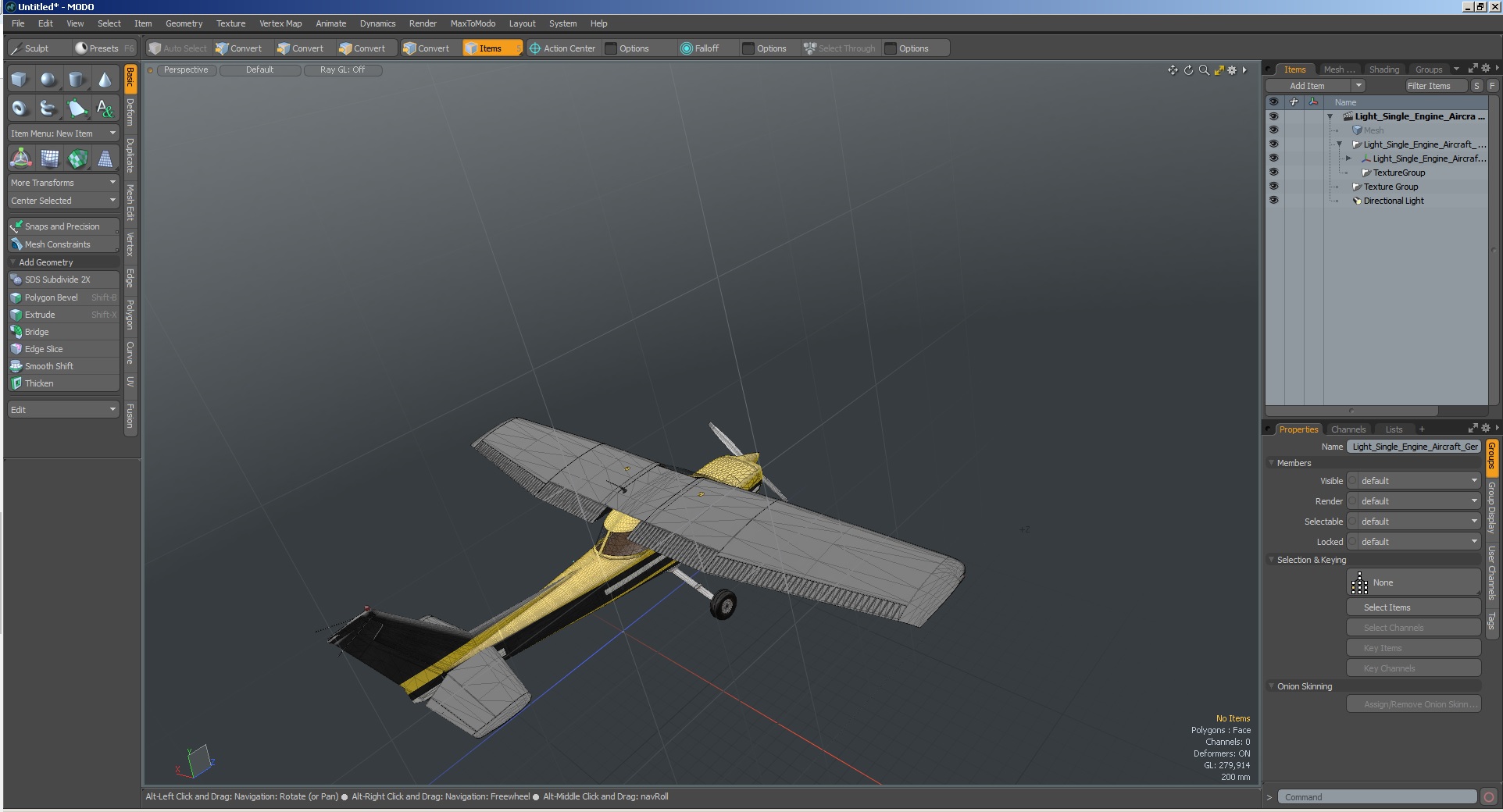 3D Light Single Engine Aircraft Generic