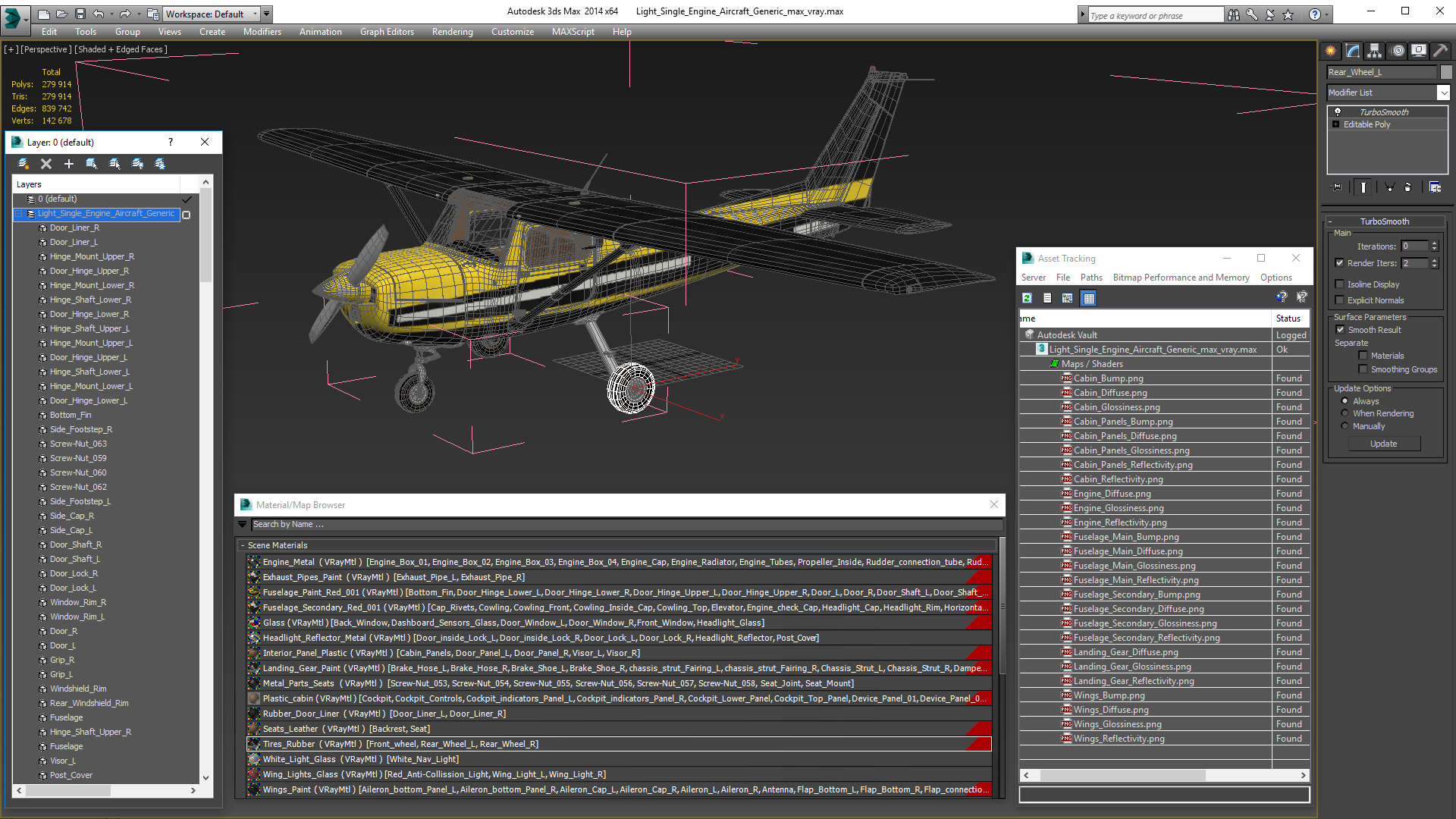 3D Light Single Engine Aircraft Generic