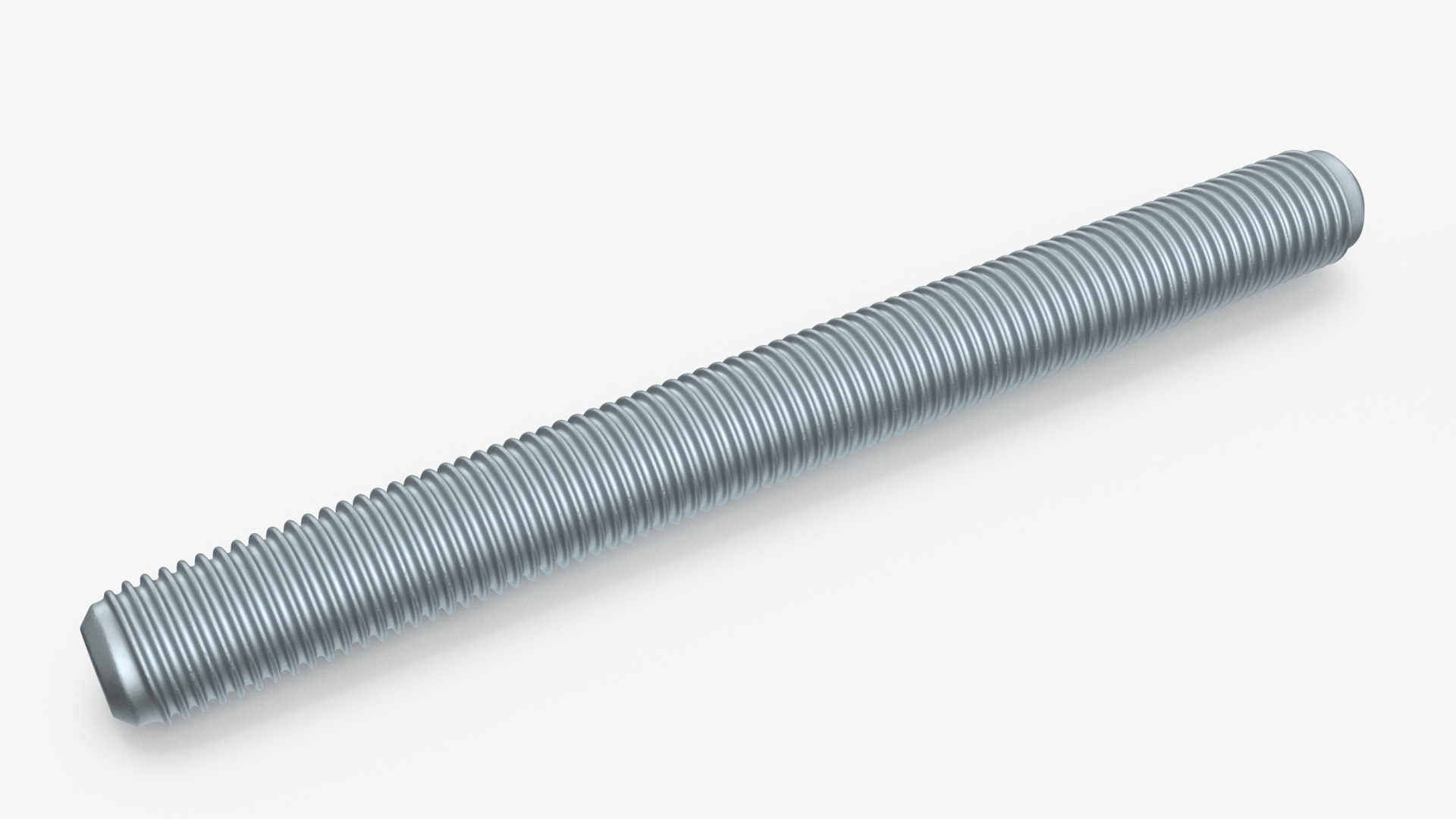 3D Galvanized Steel Nut and Bolt Set model