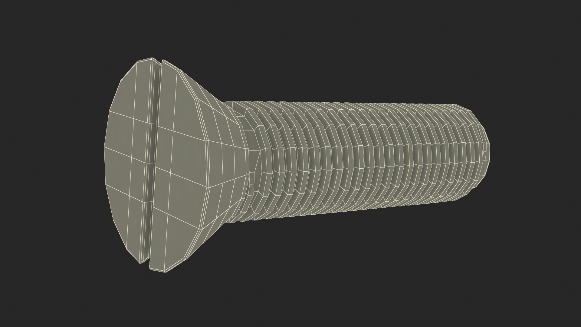 3D Galvanized Steel Nut and Bolt Set model