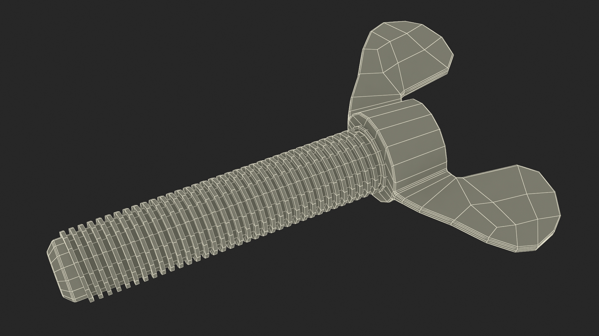 3D Galvanized Steel Nut and Bolt Set model