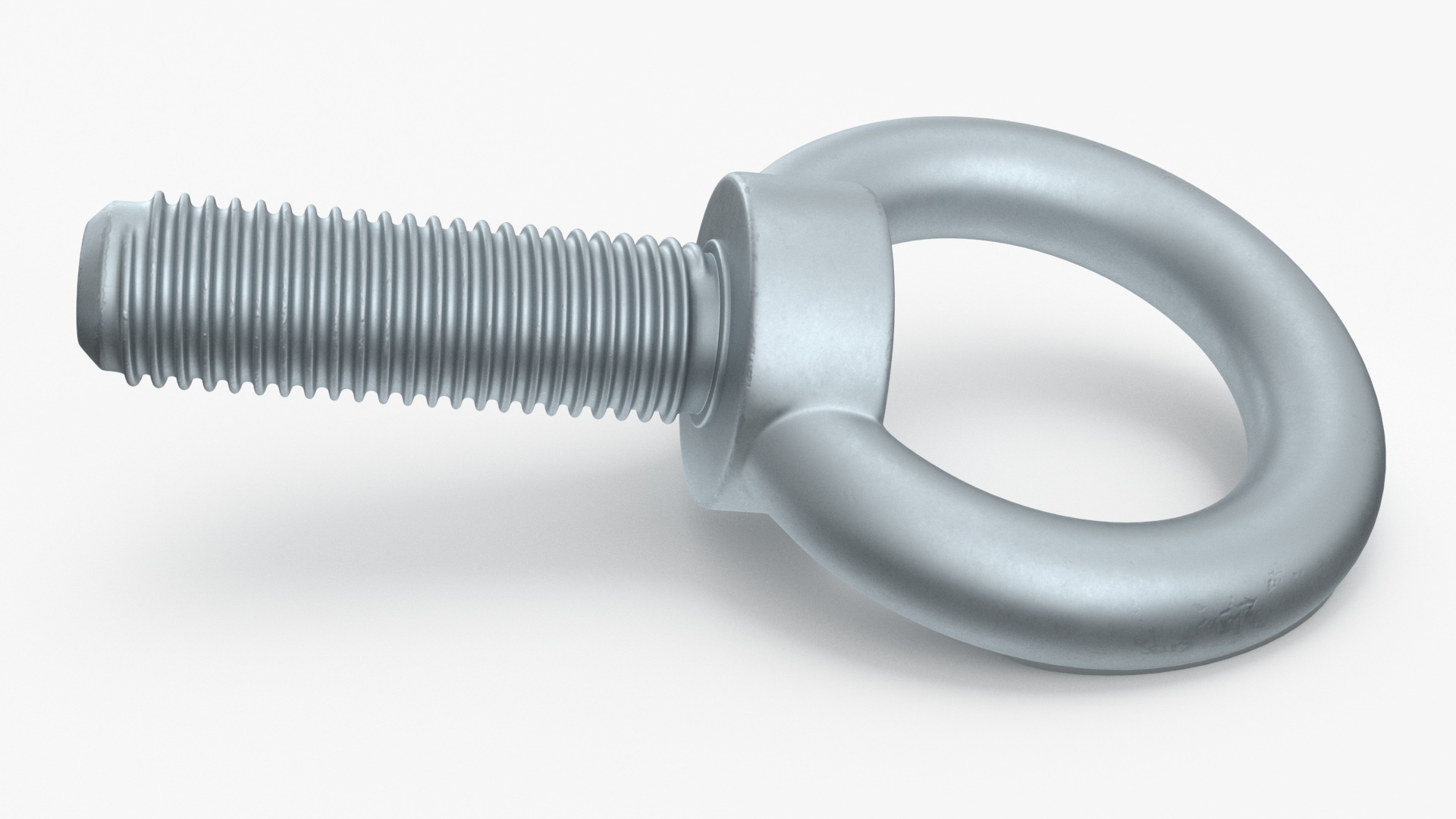 3D Galvanized Steel Nut and Bolt Set model