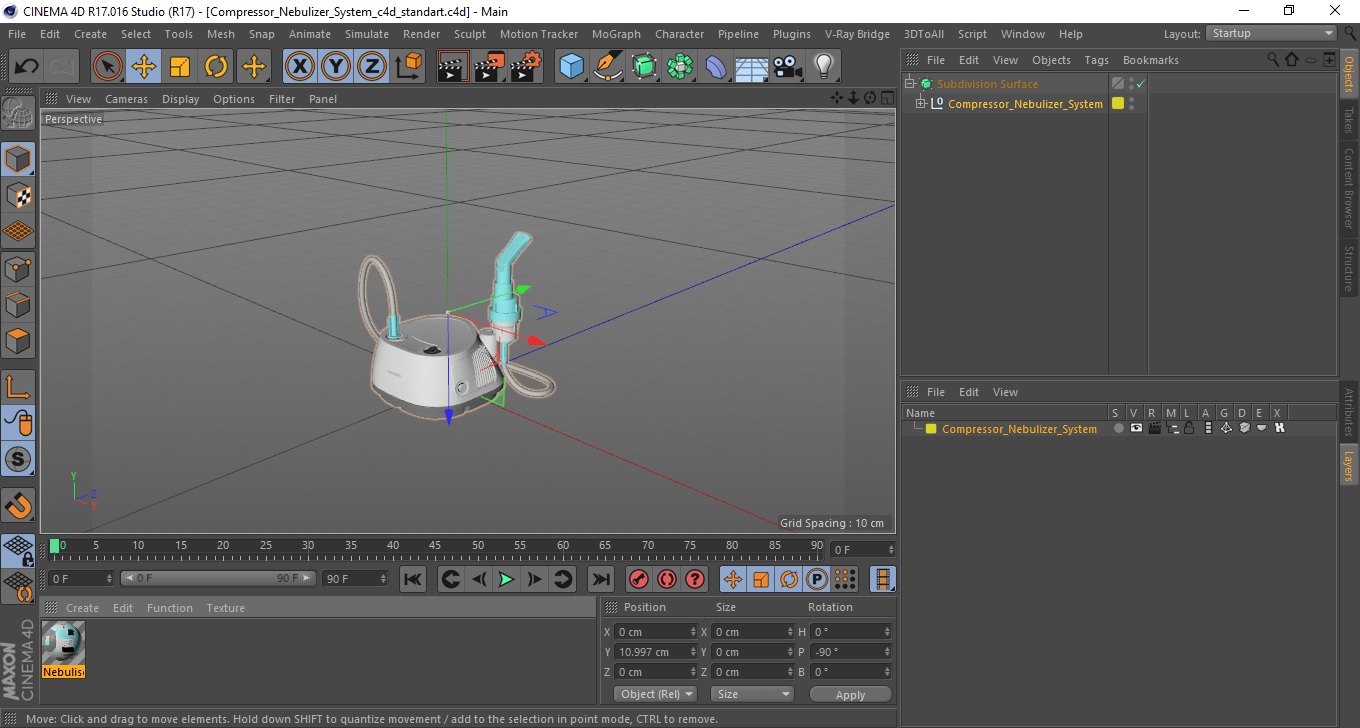 Compressor Nebulizer System 3D
