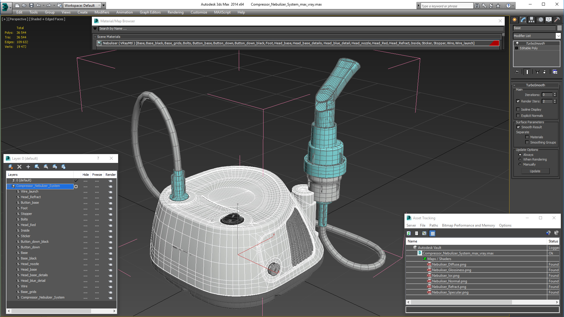 Compressor Nebulizer System 3D