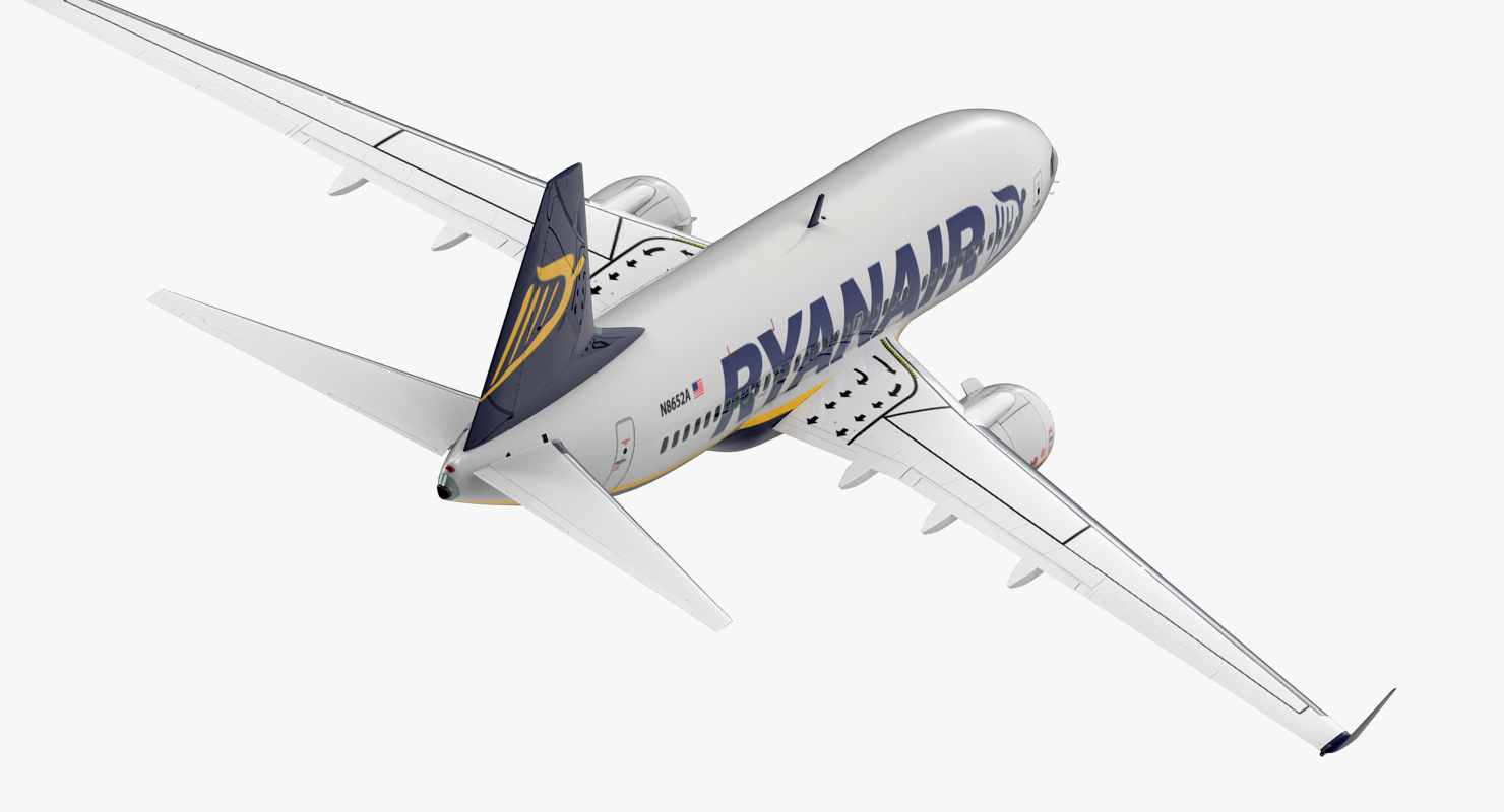 Boeing 737 700 Ryanair Rigged 3D model