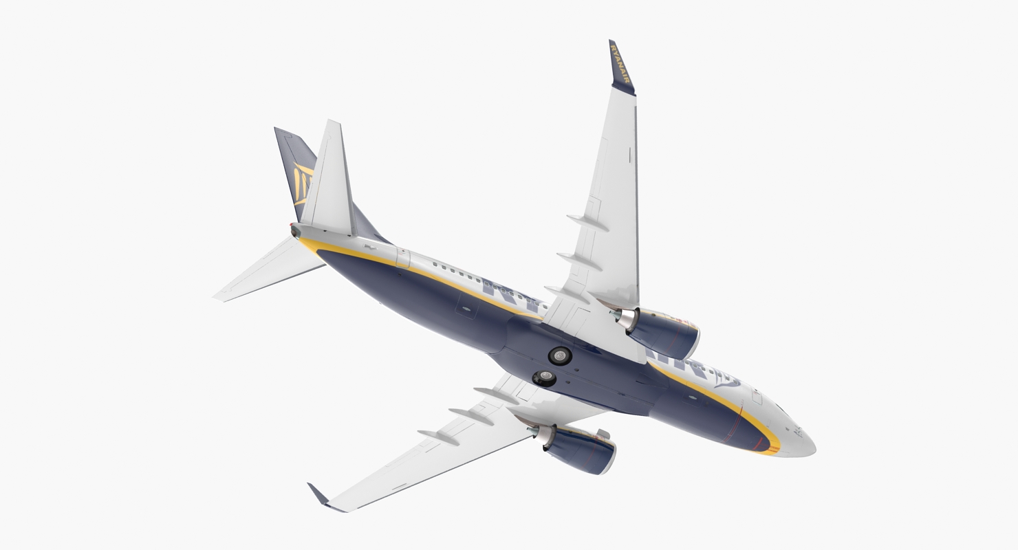 Boeing 737 700 Ryanair Rigged 3D model