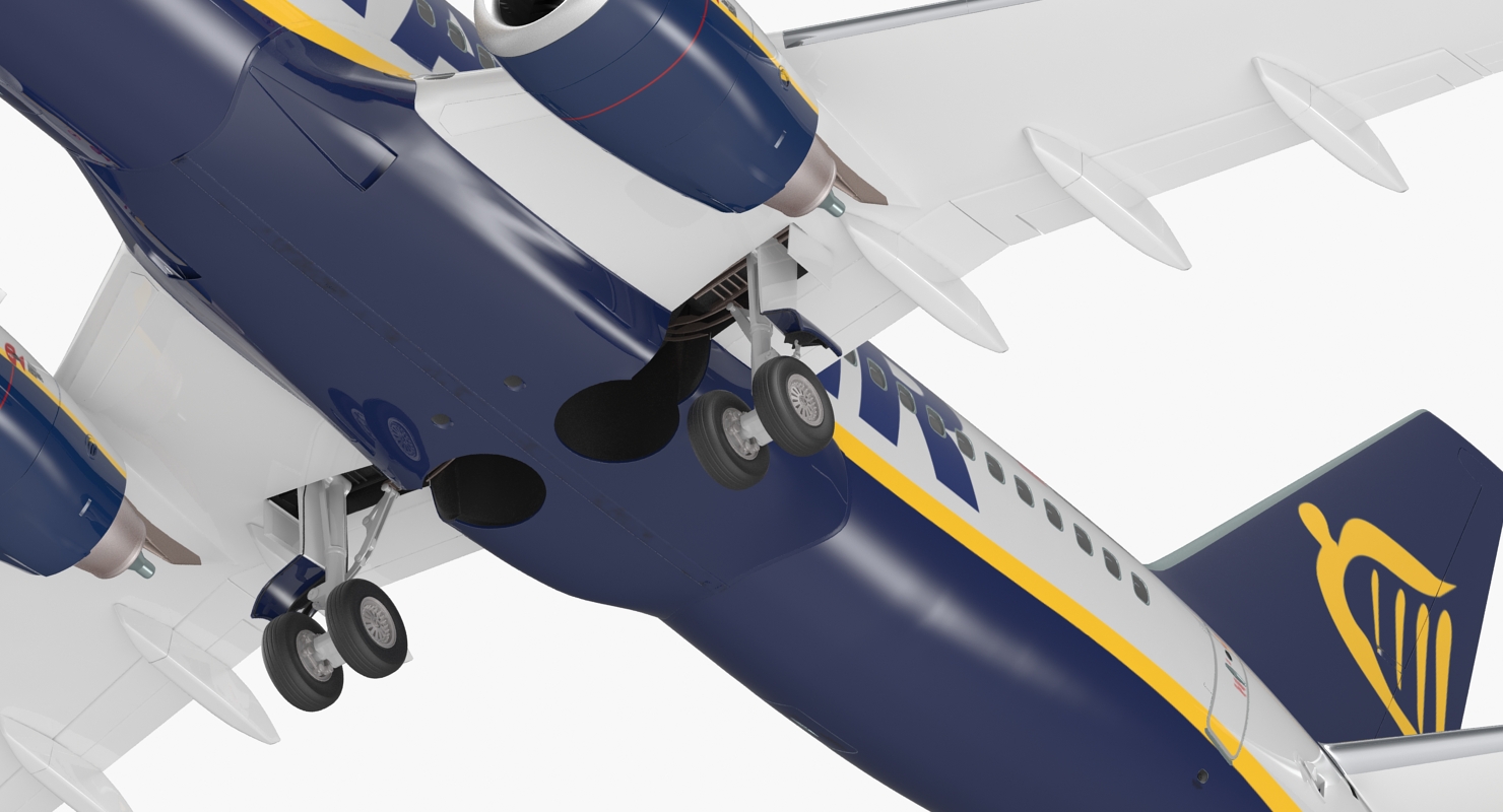 Boeing 737 700 Ryanair Rigged 3D model