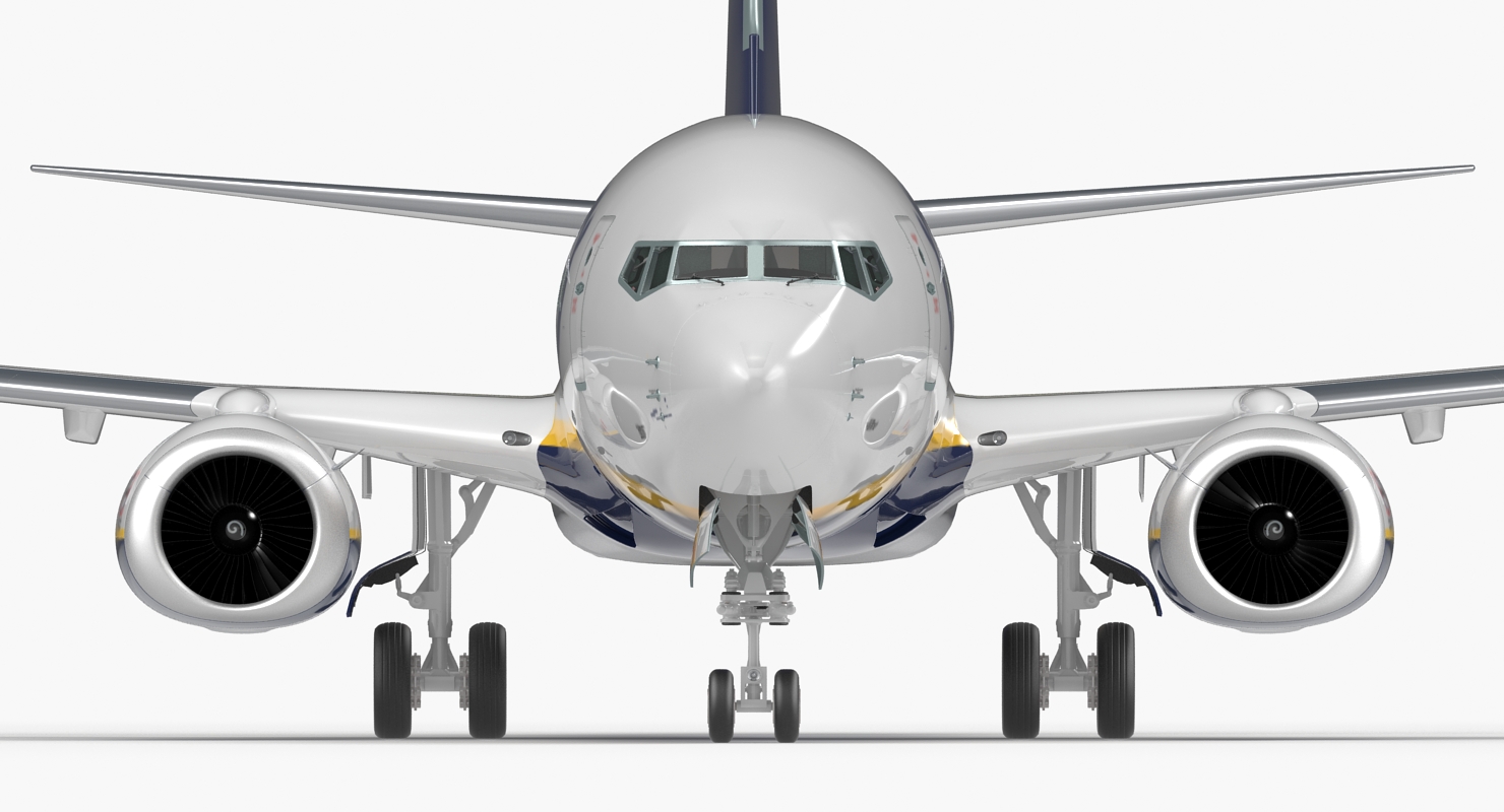 Boeing 737 700 Ryanair Rigged 3D model