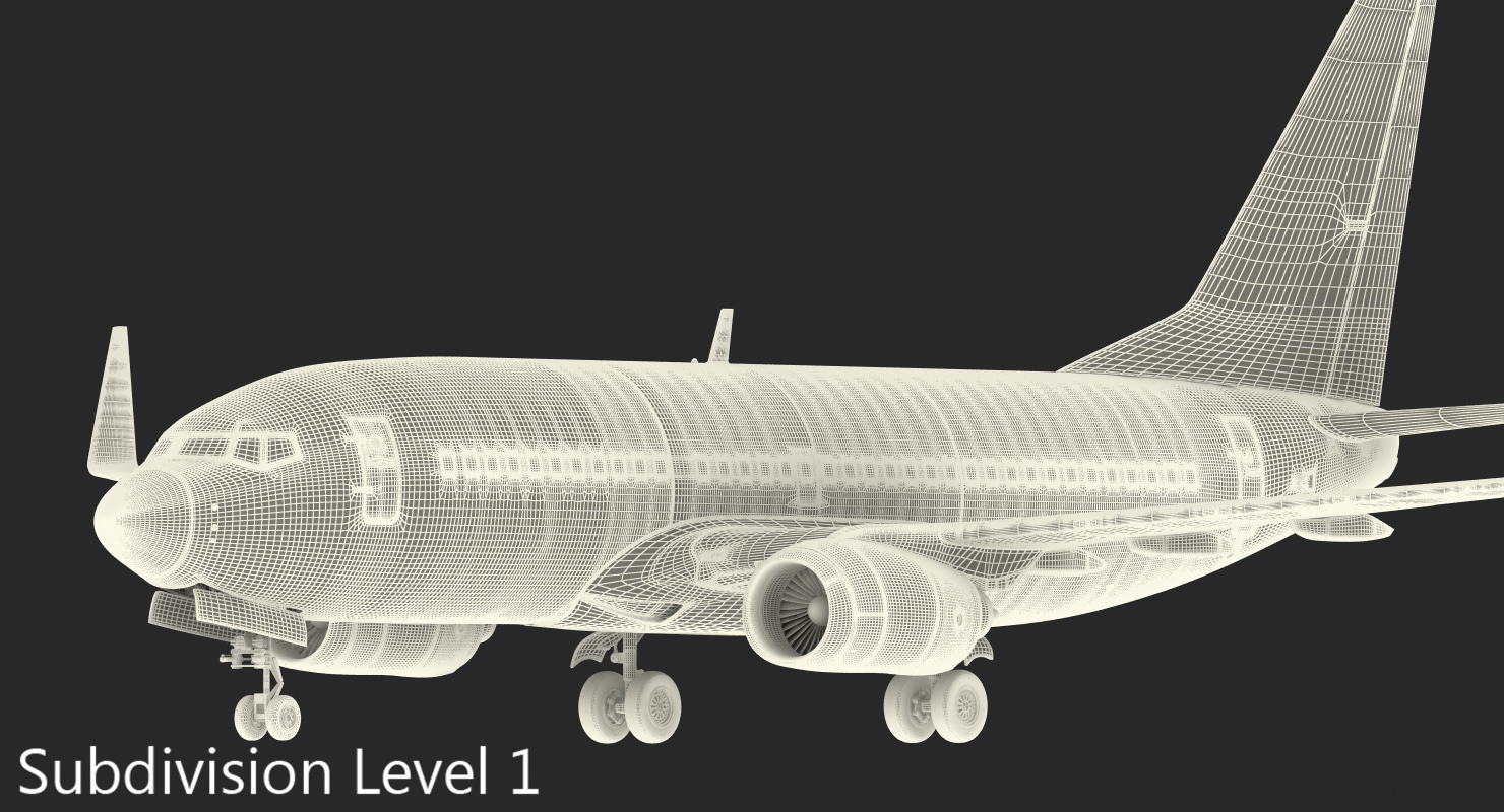 Boeing 737 700 Ryanair Rigged 3D model