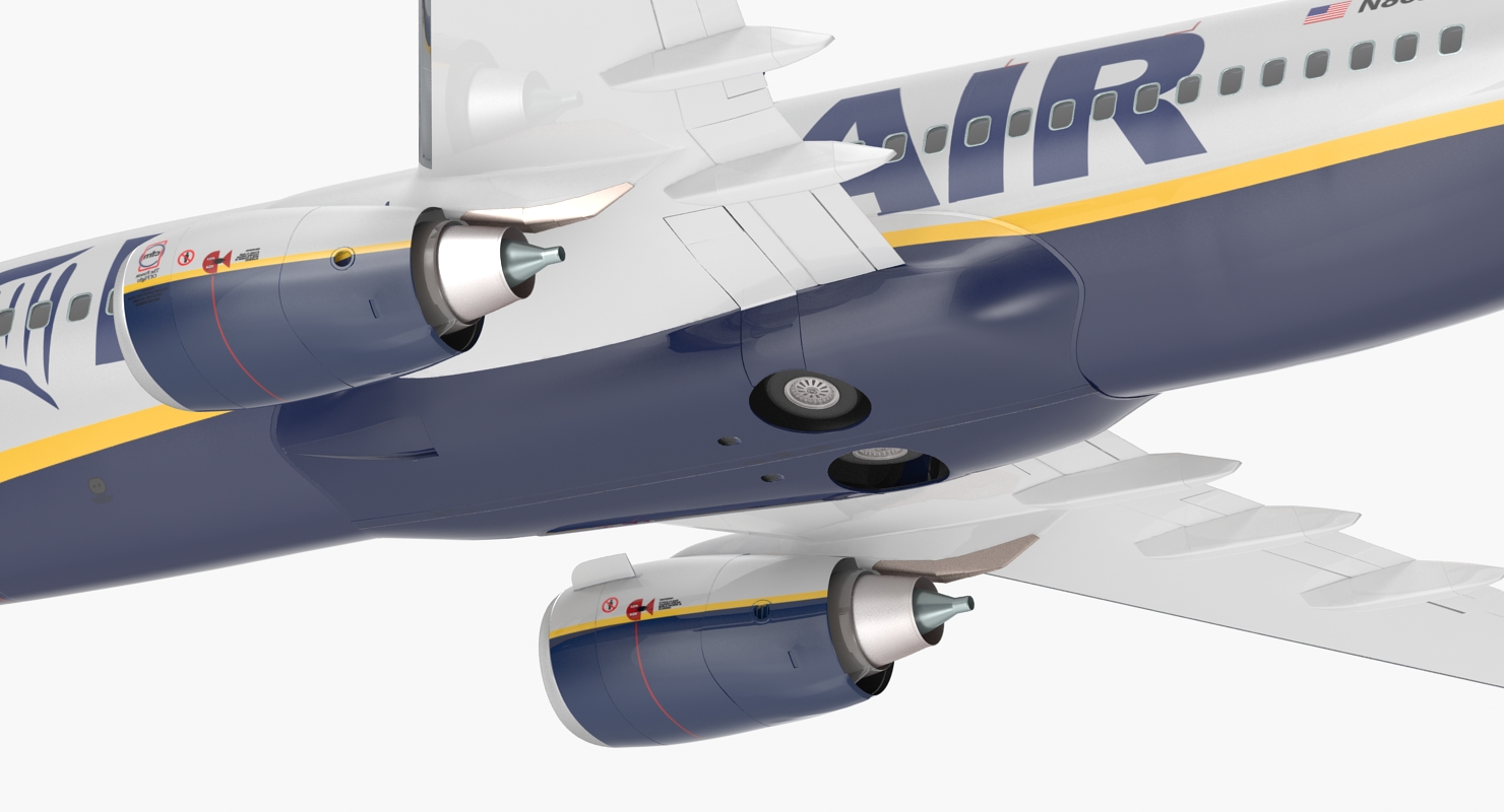 Boeing 737 700 Ryanair Rigged 3D model