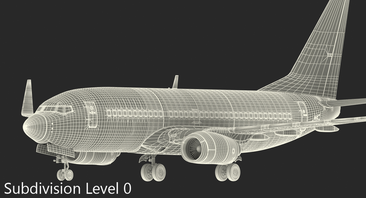 Boeing 737 700 Ryanair Rigged 3D model