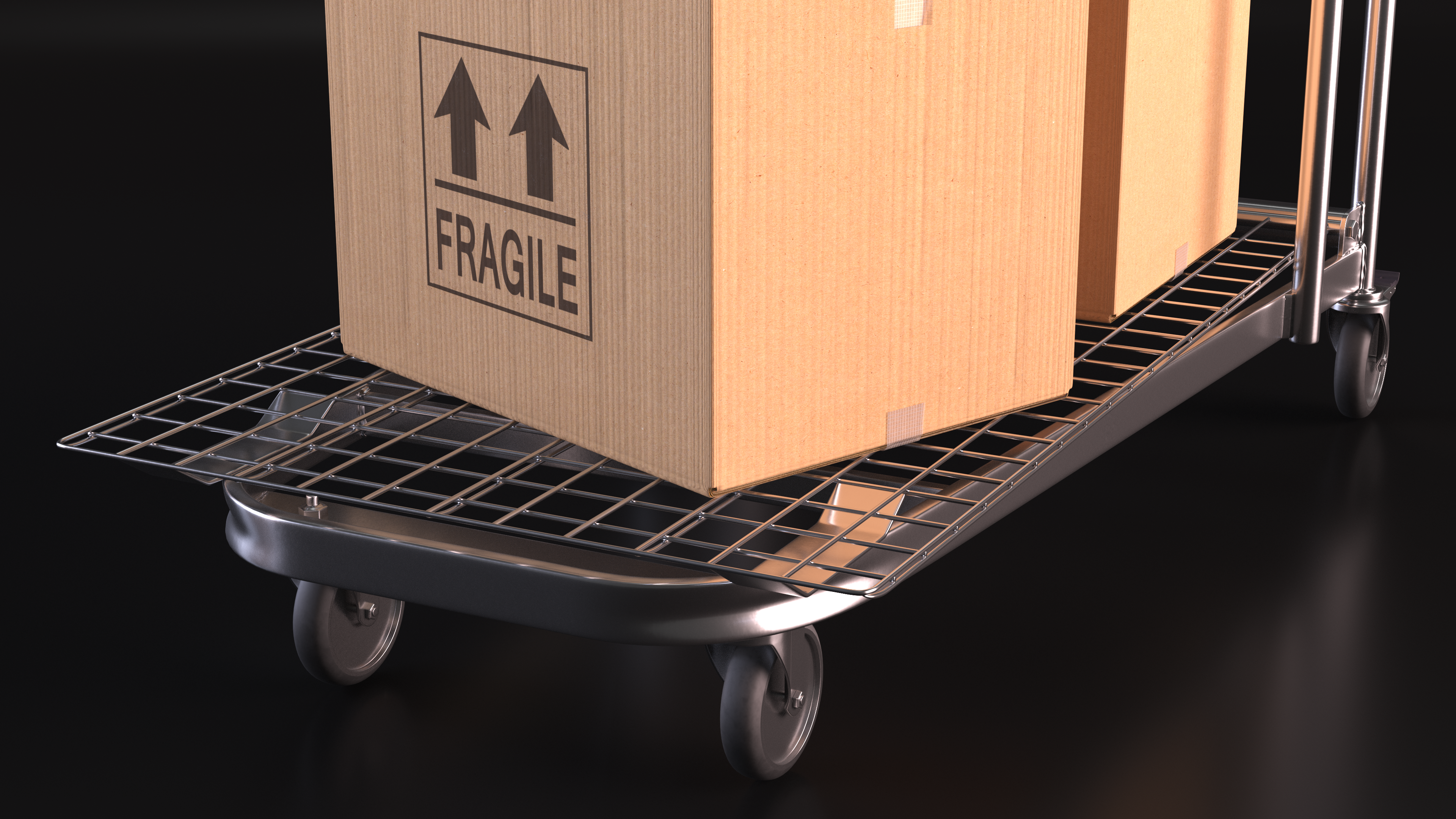 Warehouse Shopping Trolley with Boxes, view 2