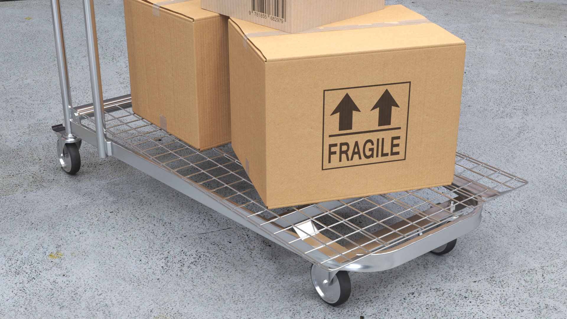 Warehouse Shopping Trolley with Boxes, view 5